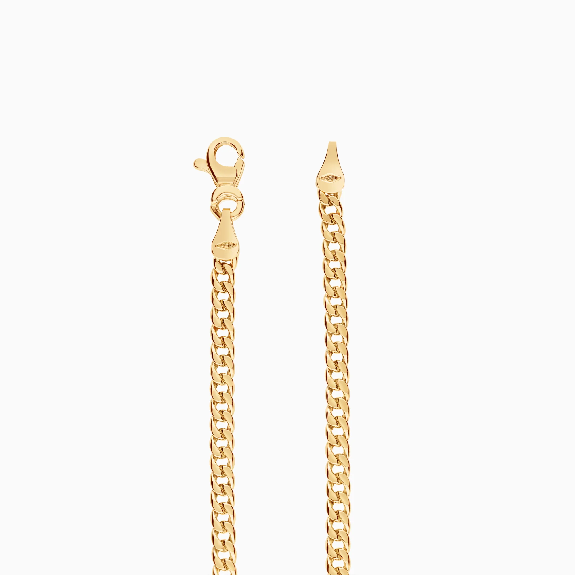 Curb bracelet 2.50g 18K gold - Image 2