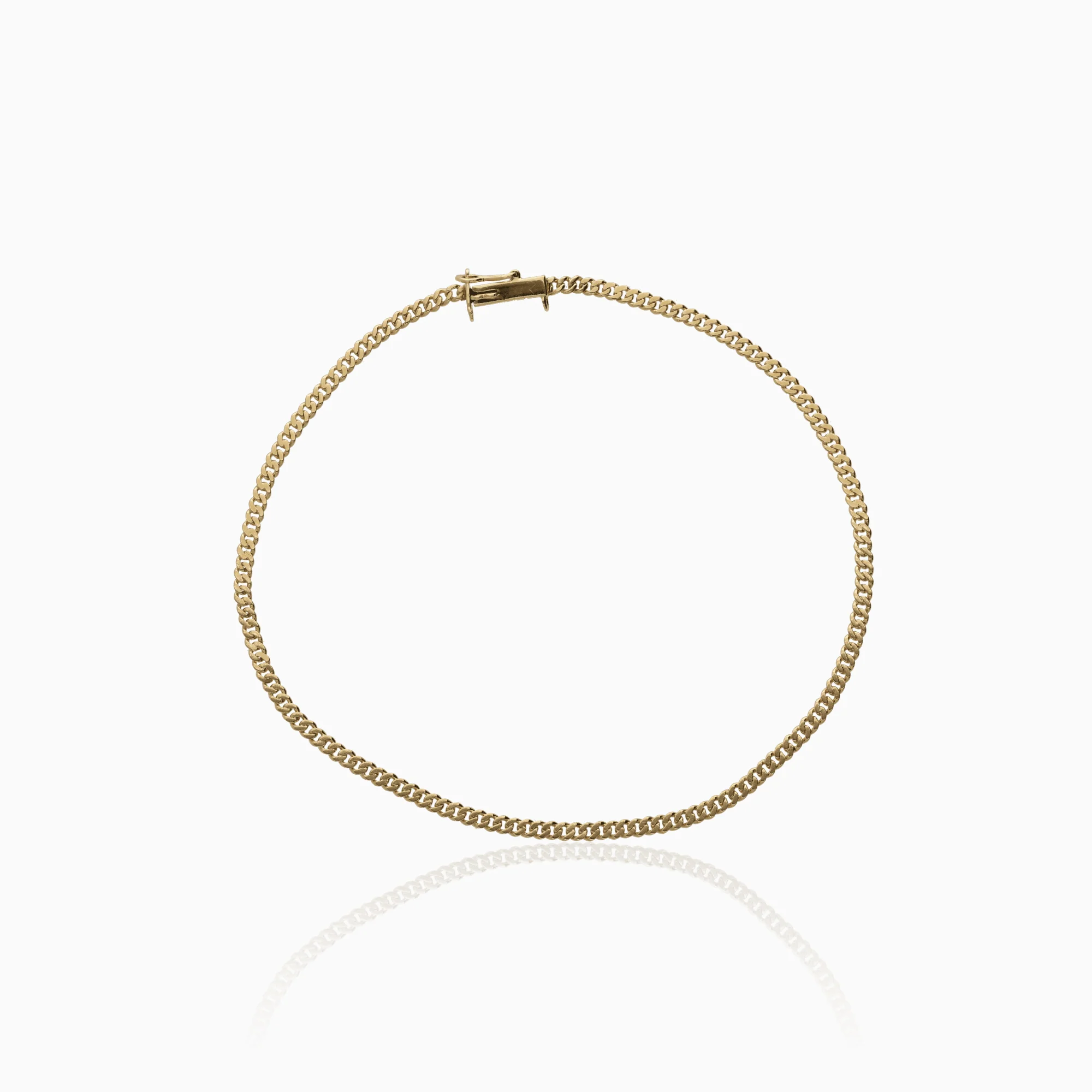 Curb chain bracelet 1.90g 18K gold