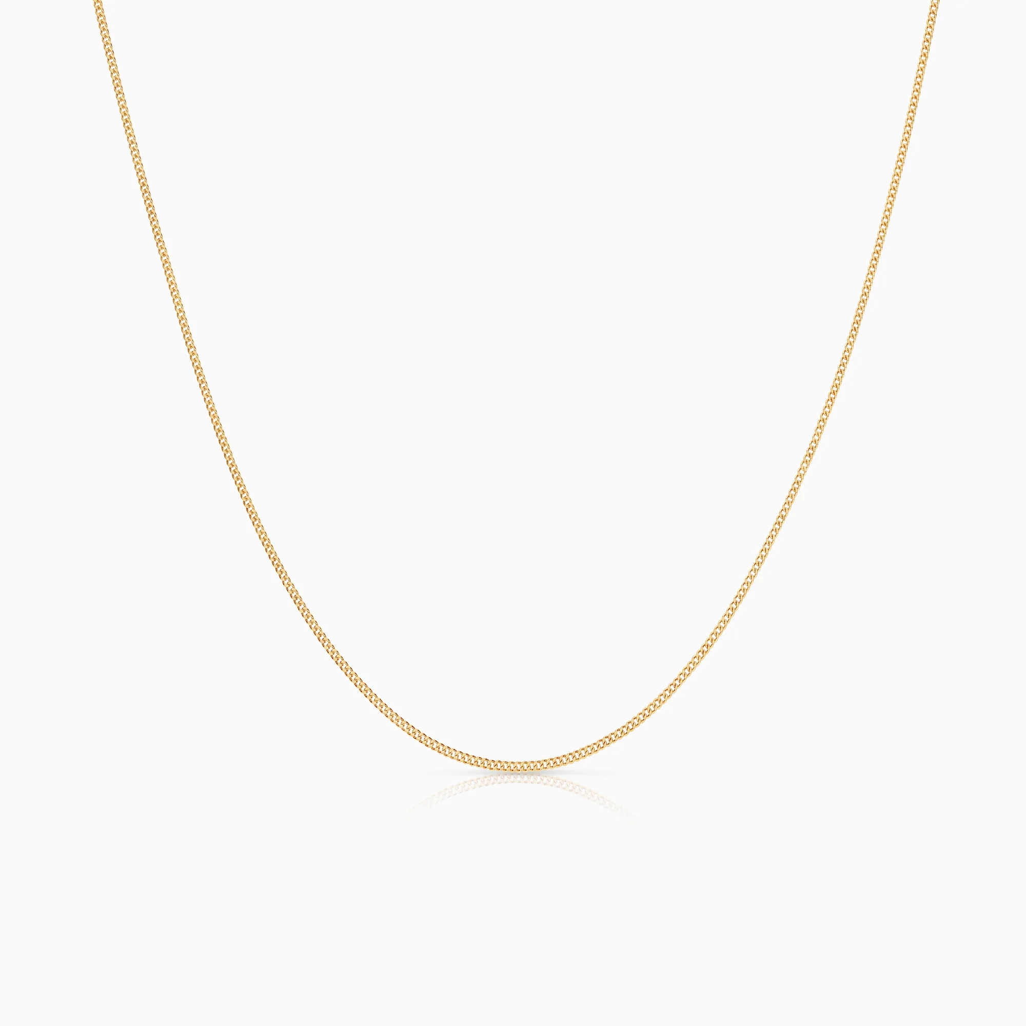 Curb necklace, 1.69g 18K gold