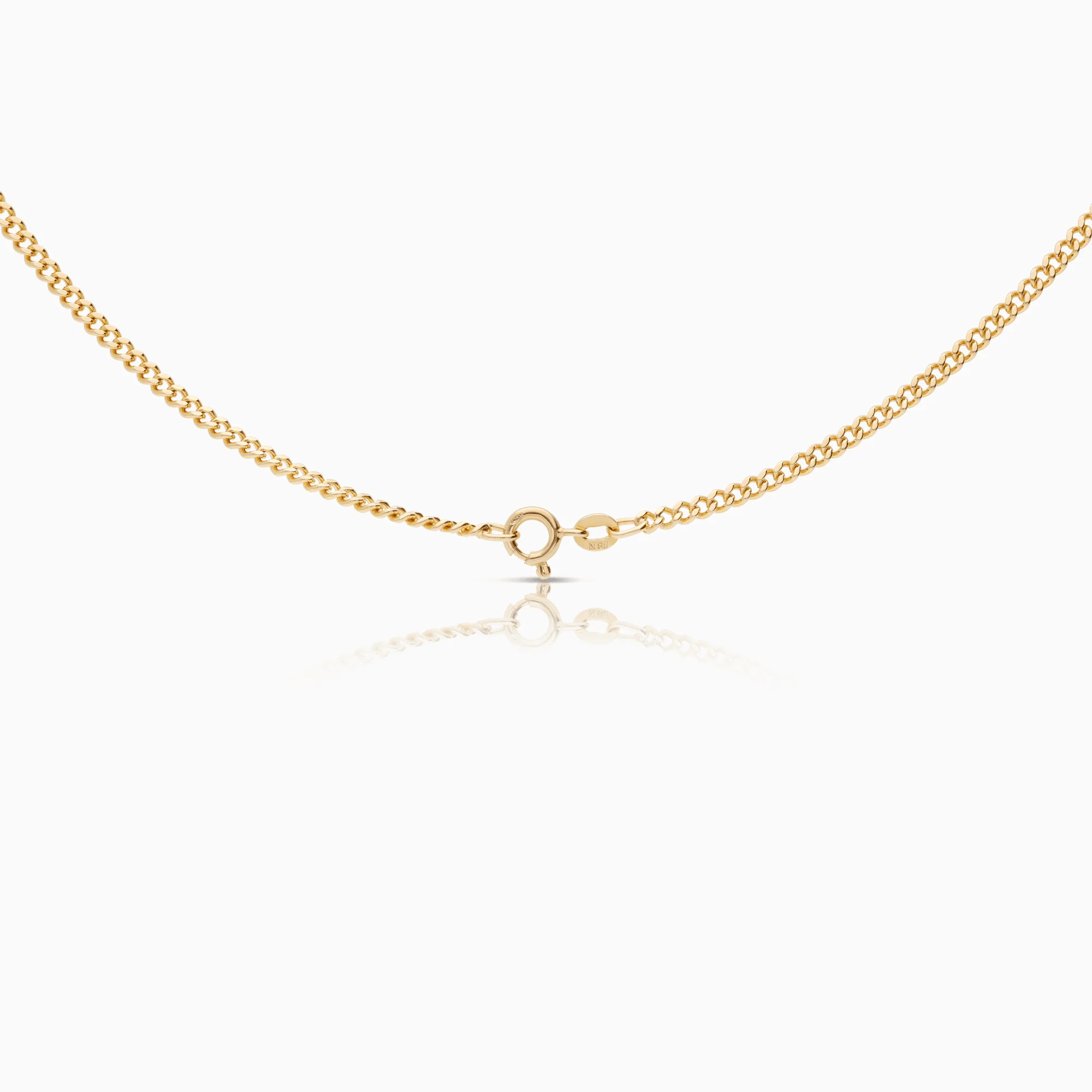 Curb necklace 11.32g 18K gold - Image 2