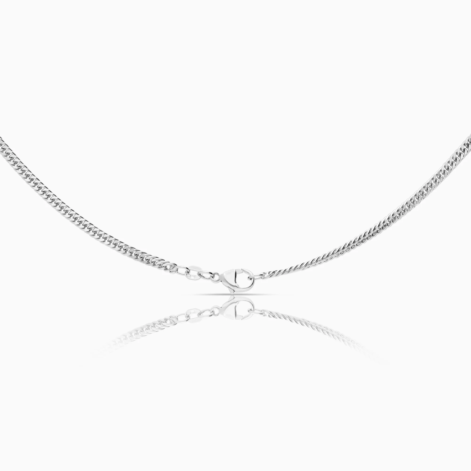 Curb necklace 15.42g 18K white gold - Image 2