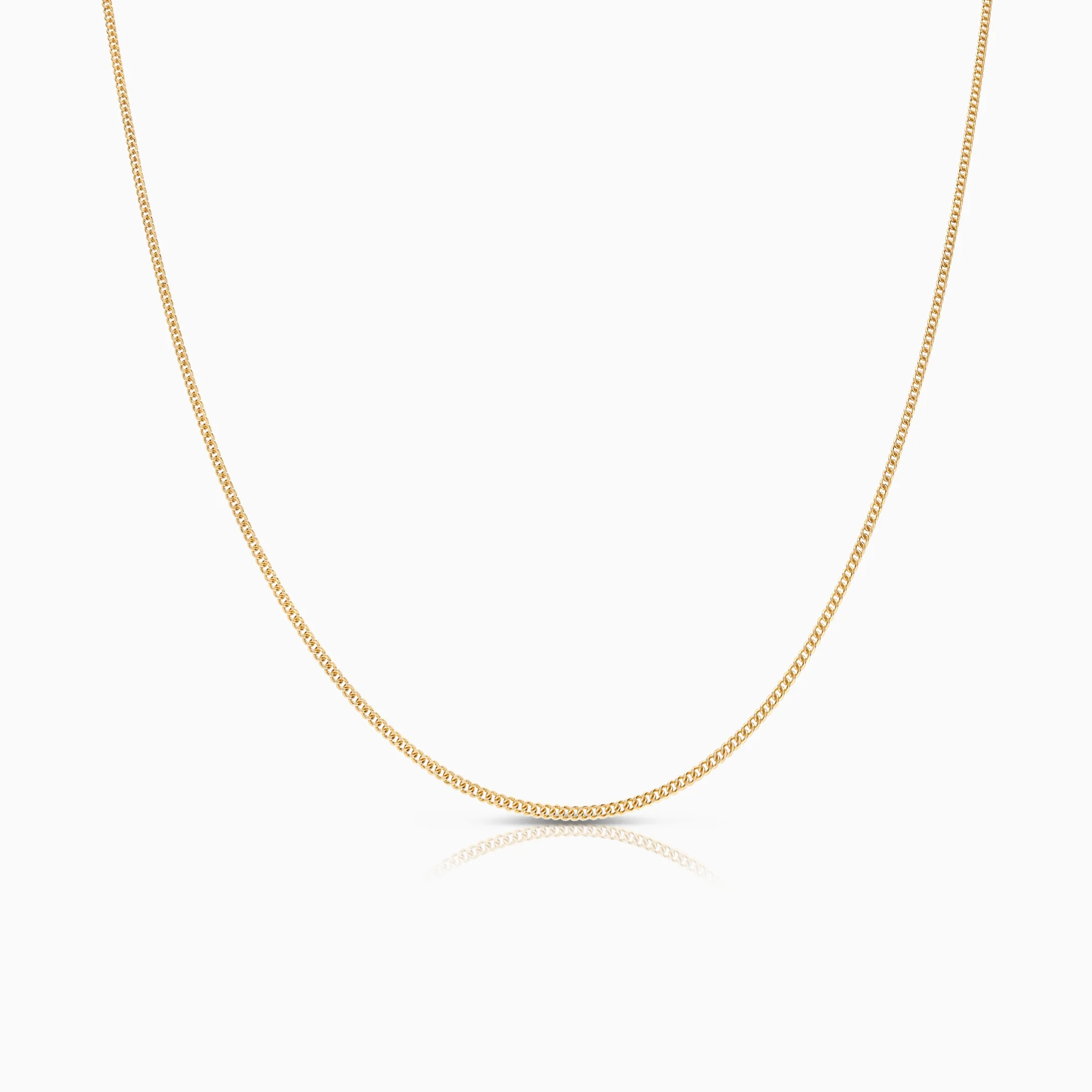 Curb necklace 2.02g 18K gold
