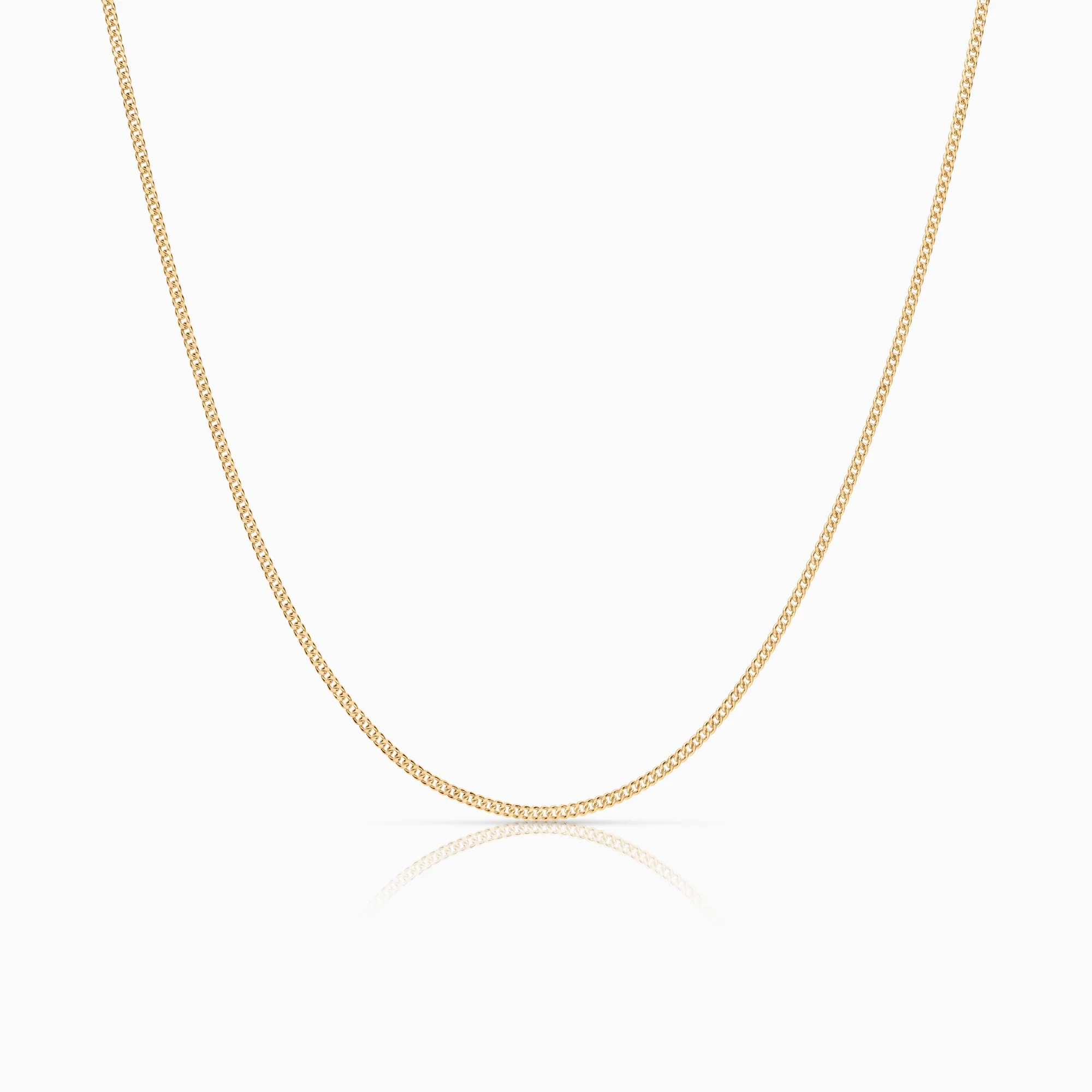 Curb necklace 2.14g 18K gold