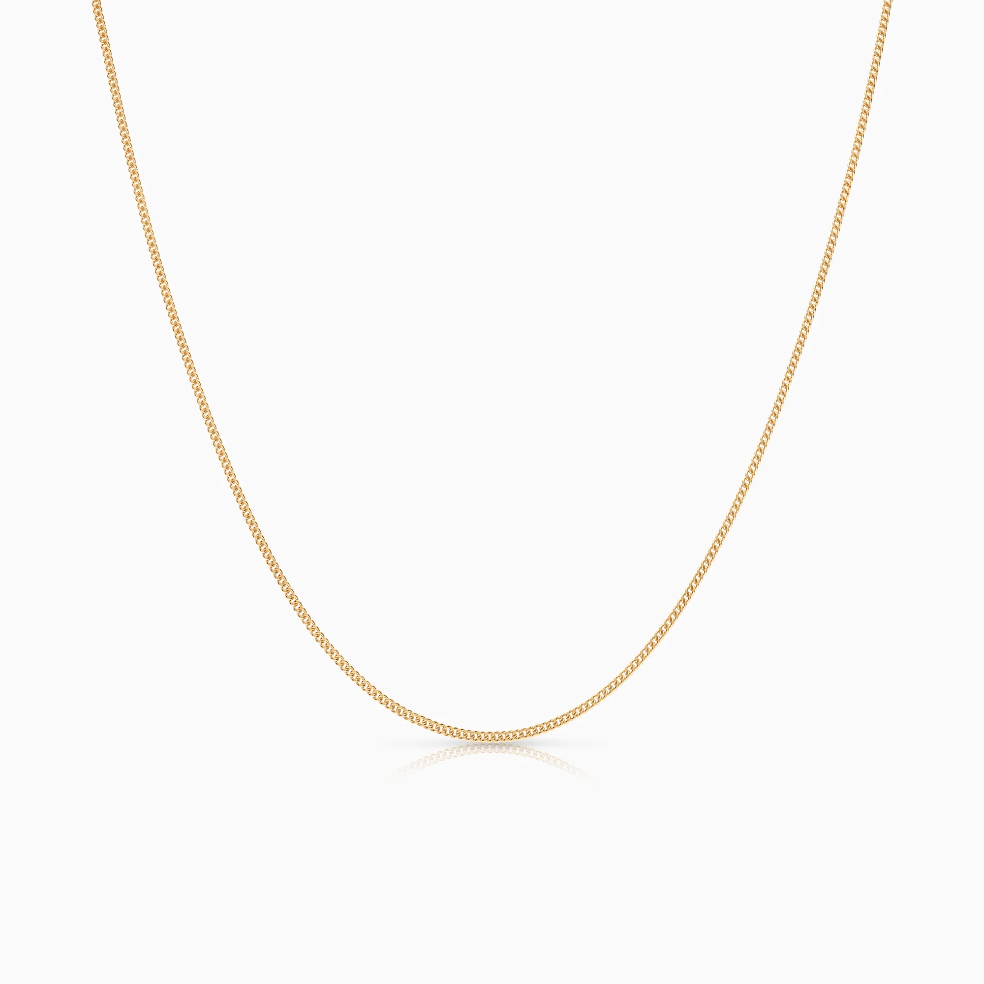 Curb necklace 2.30g 18K gold