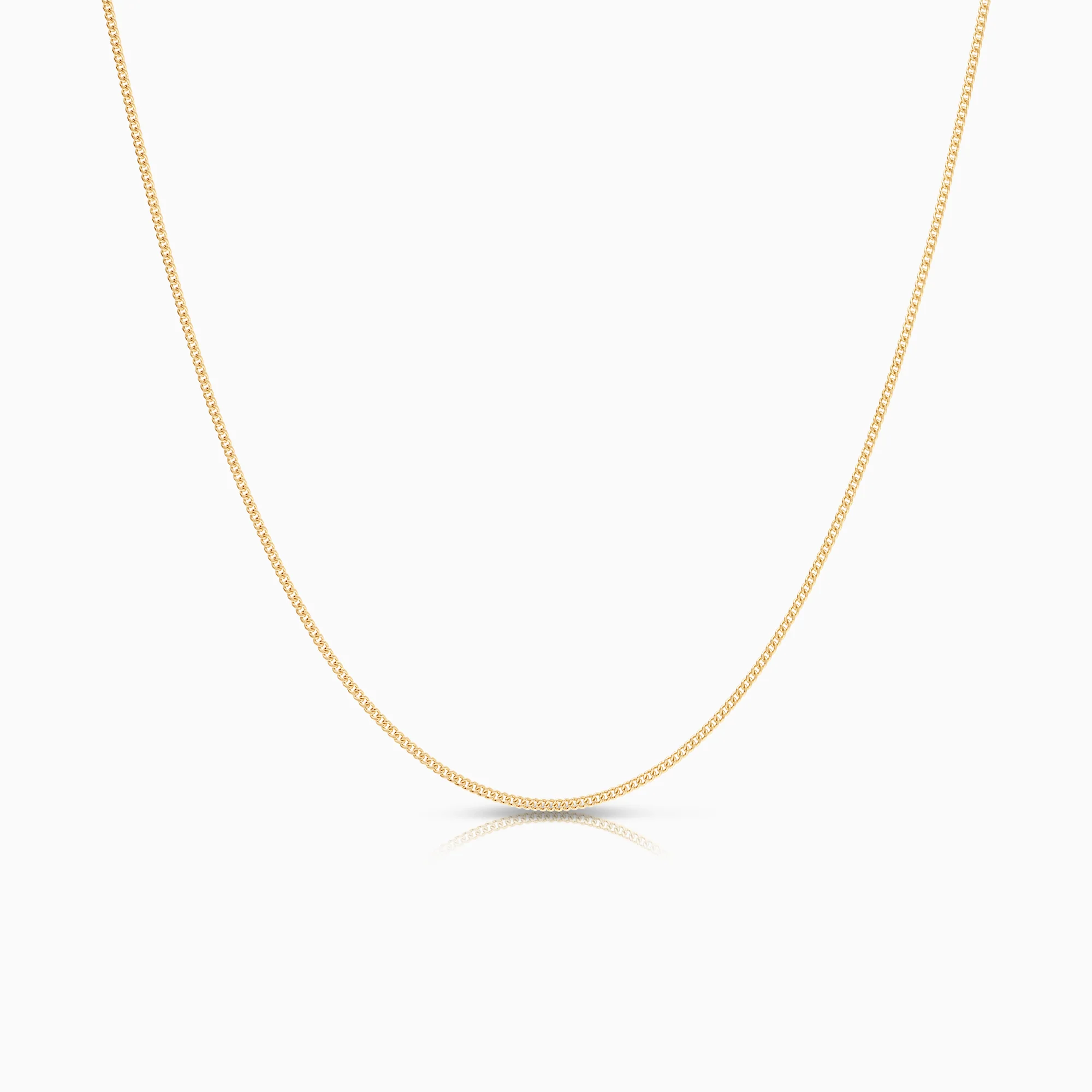 Curb necklace 2.34g 18K gold