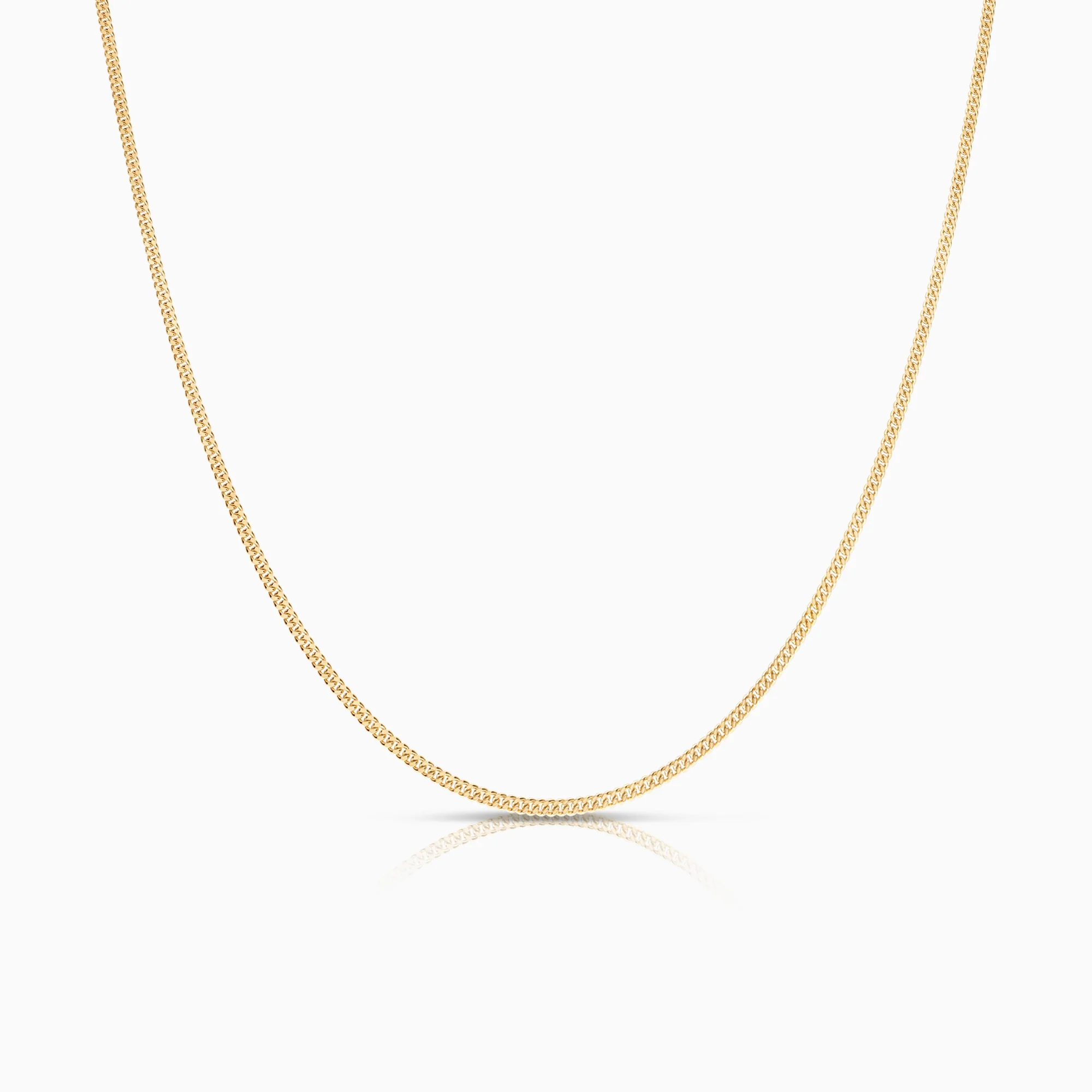 Curb necklace 2.35g 18K gold