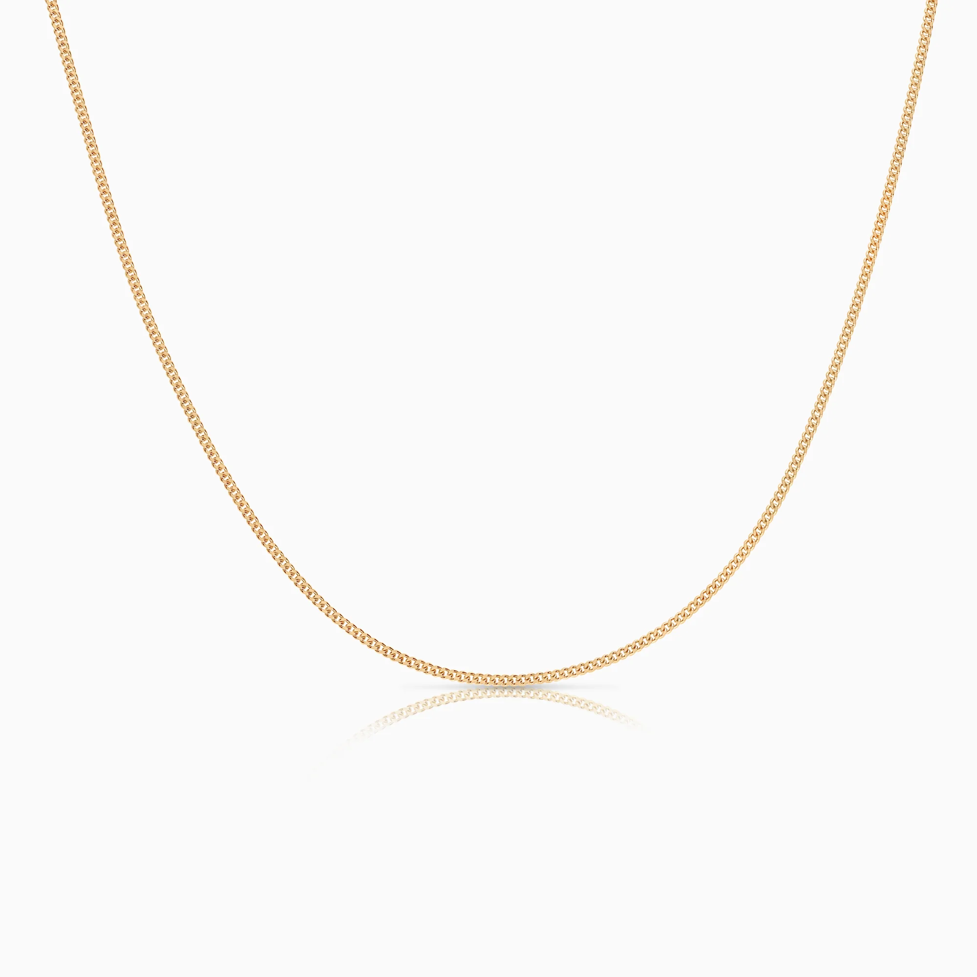 Curb necklace 2.36g 18K gold