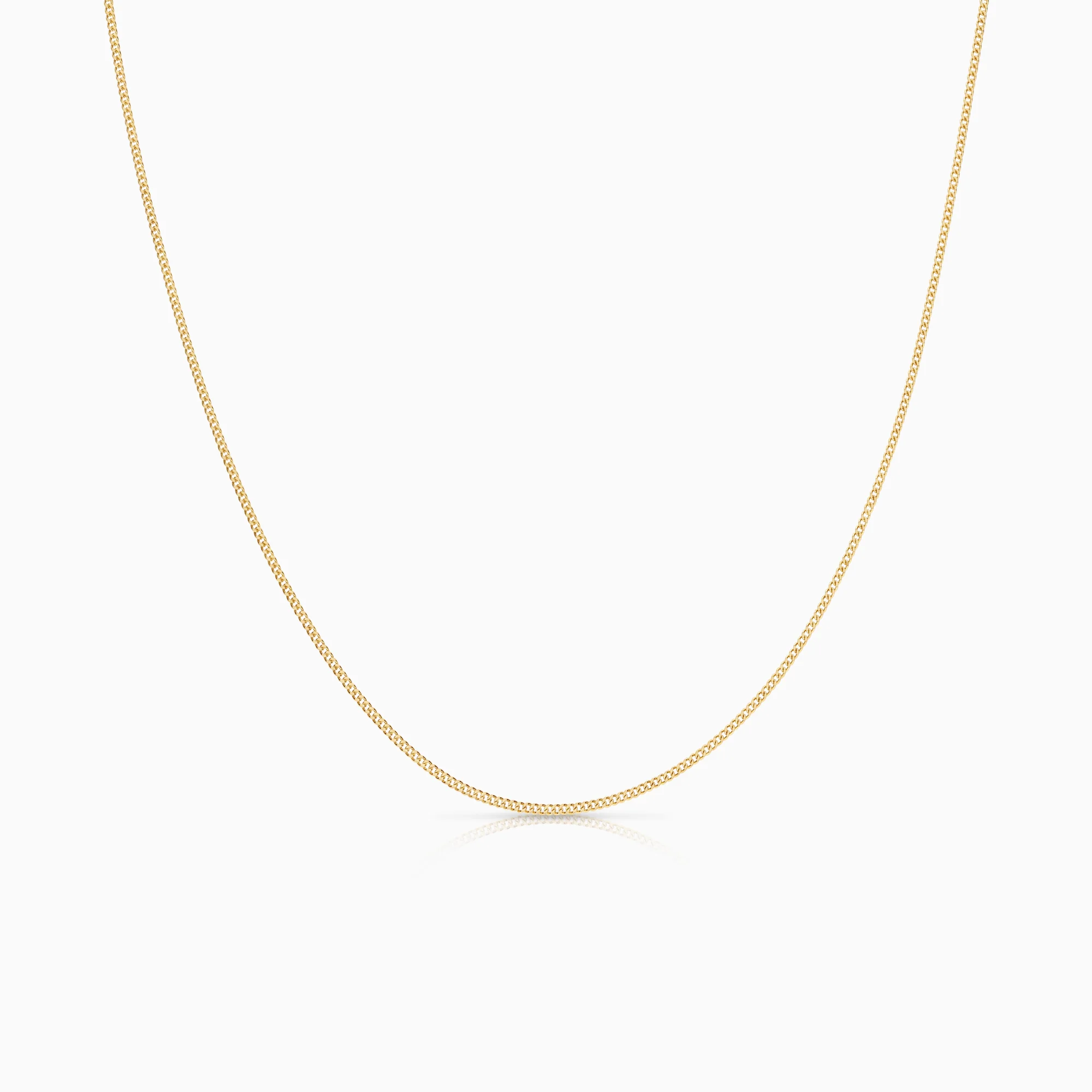 Curb necklace 2.44g 18K gold