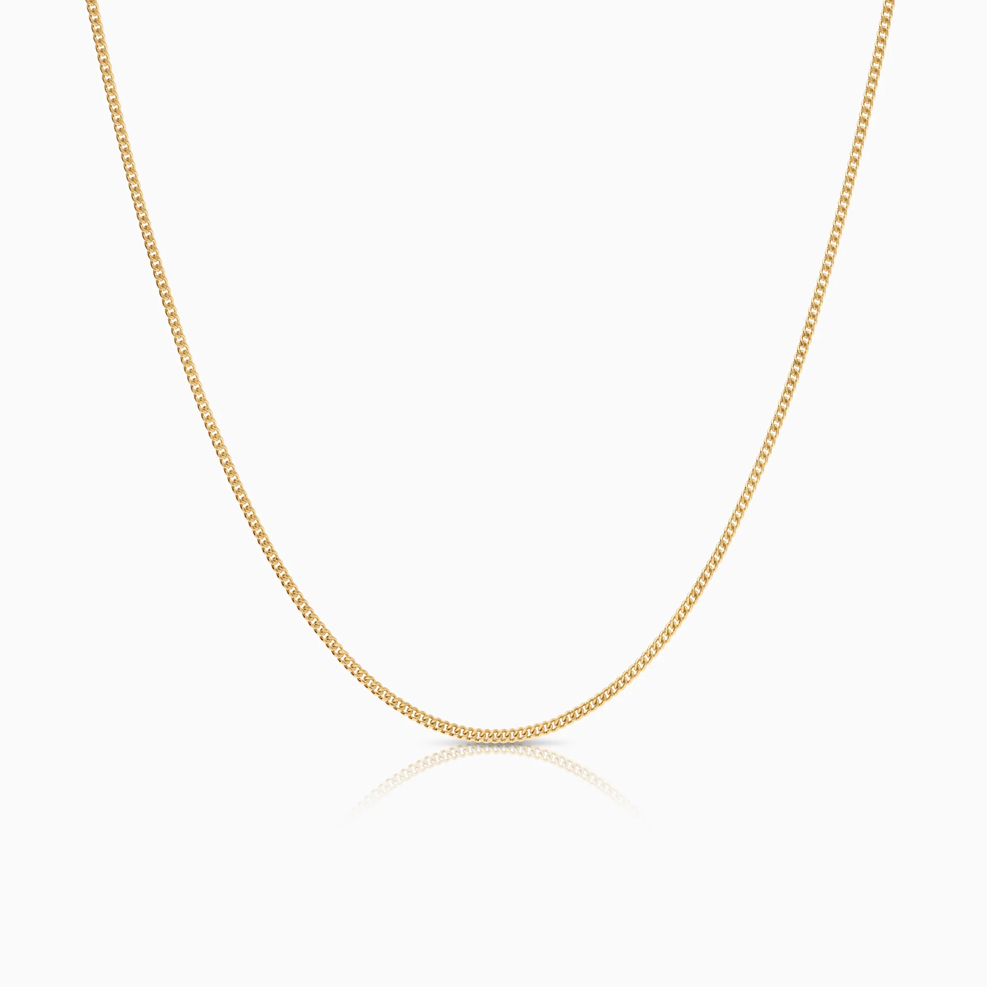 Curb necklace 2.89g 18K gold