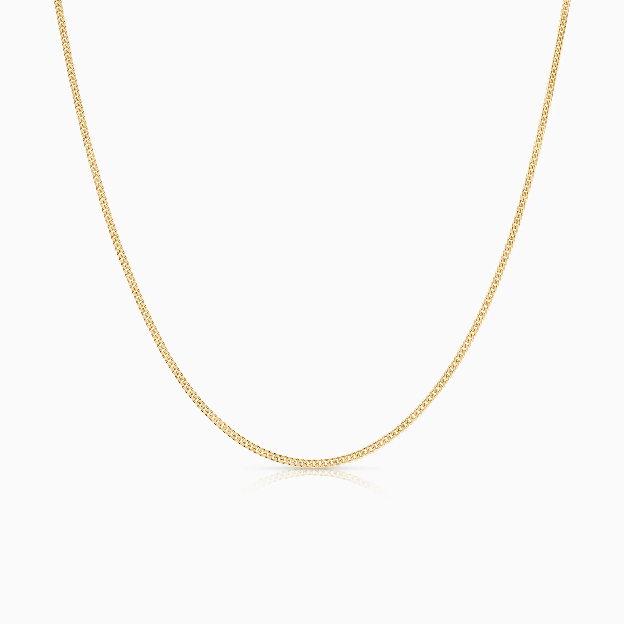 Curb necklace 2.90g 18K gold