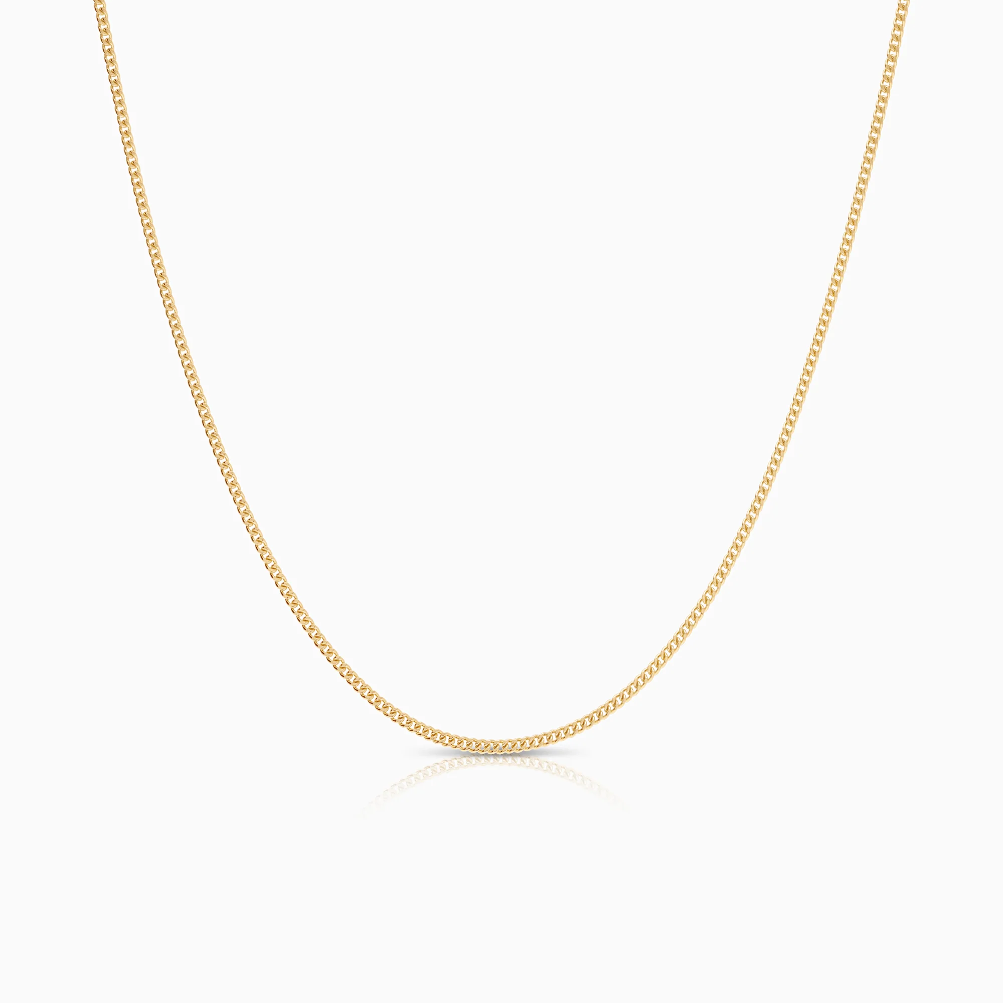 Curb necklace 3.19g 18K gold