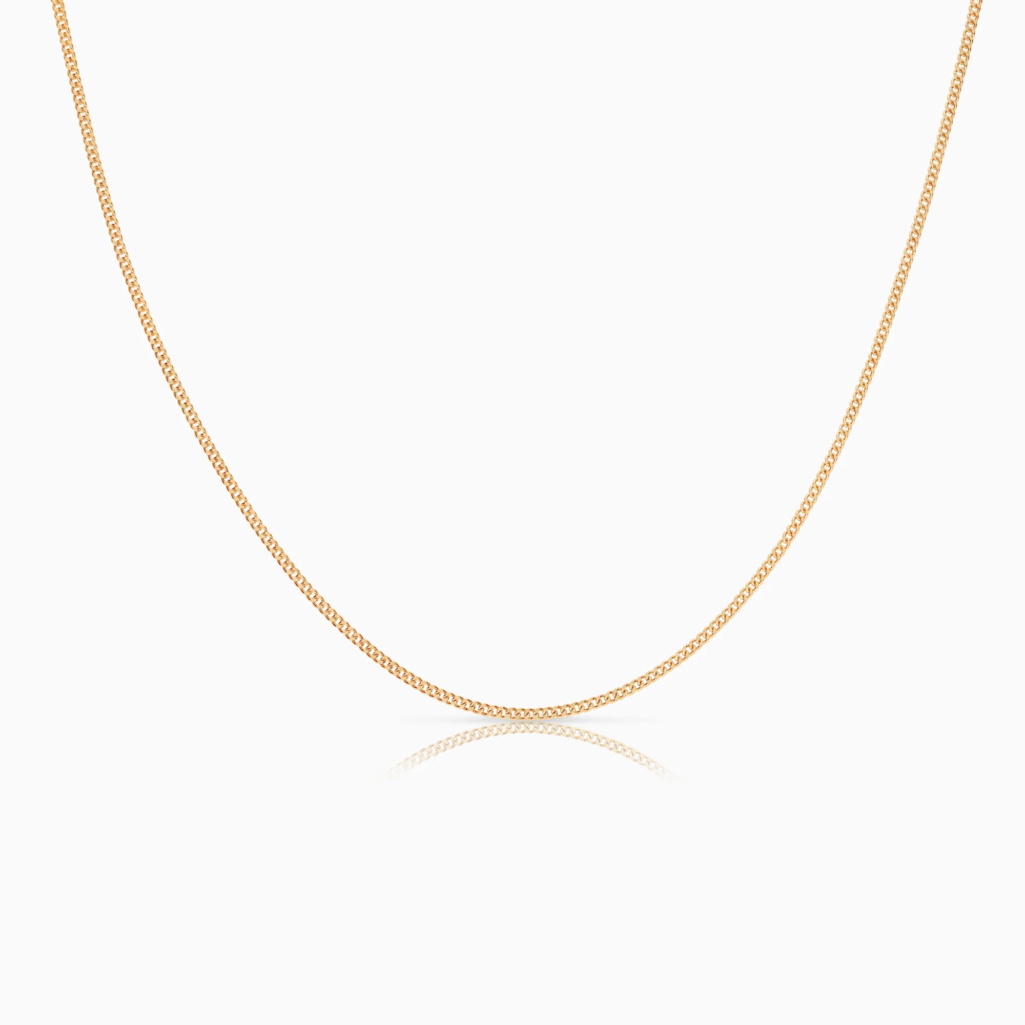 Curb necklace 3.29g 18K gold