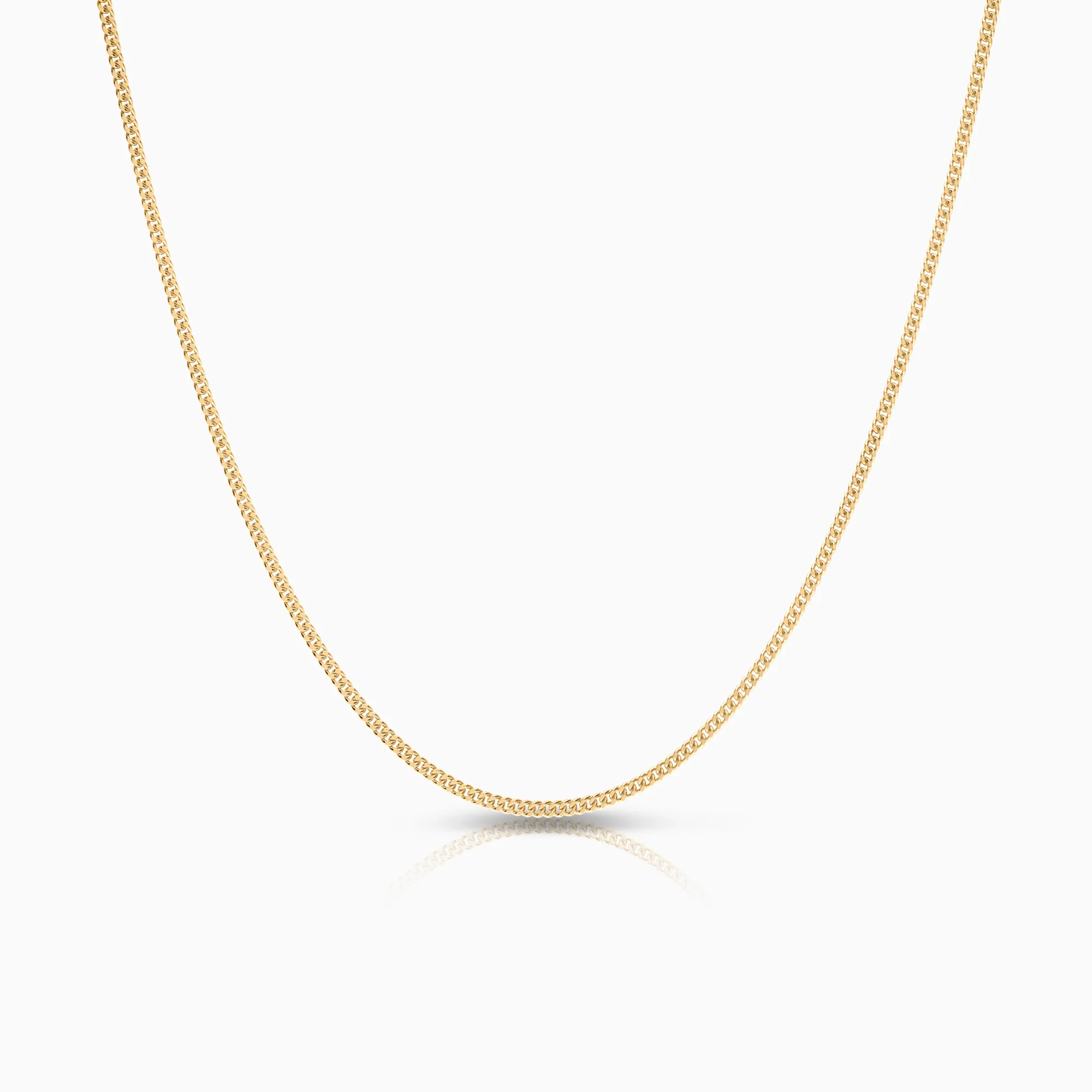 Curb necklace 3.81g 18K gold