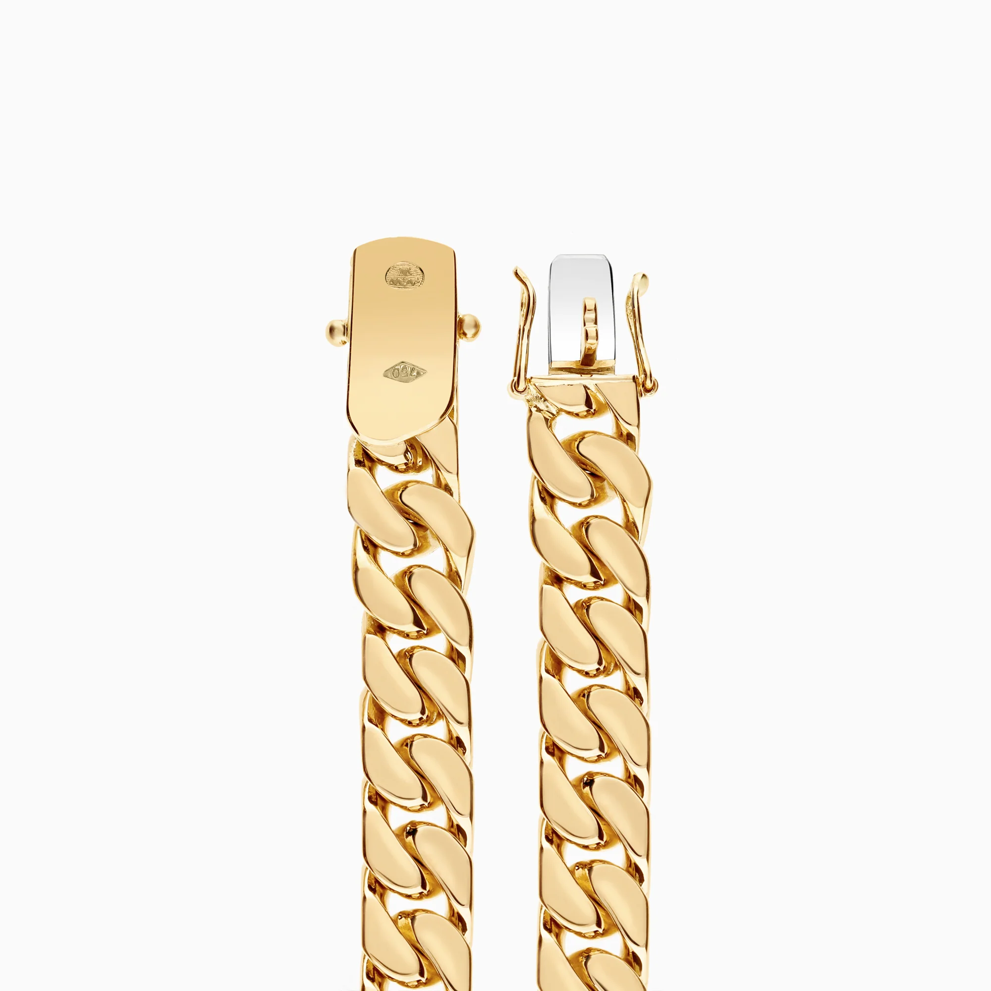 Curb bracelet 49.46g 18K gold. - Image 2