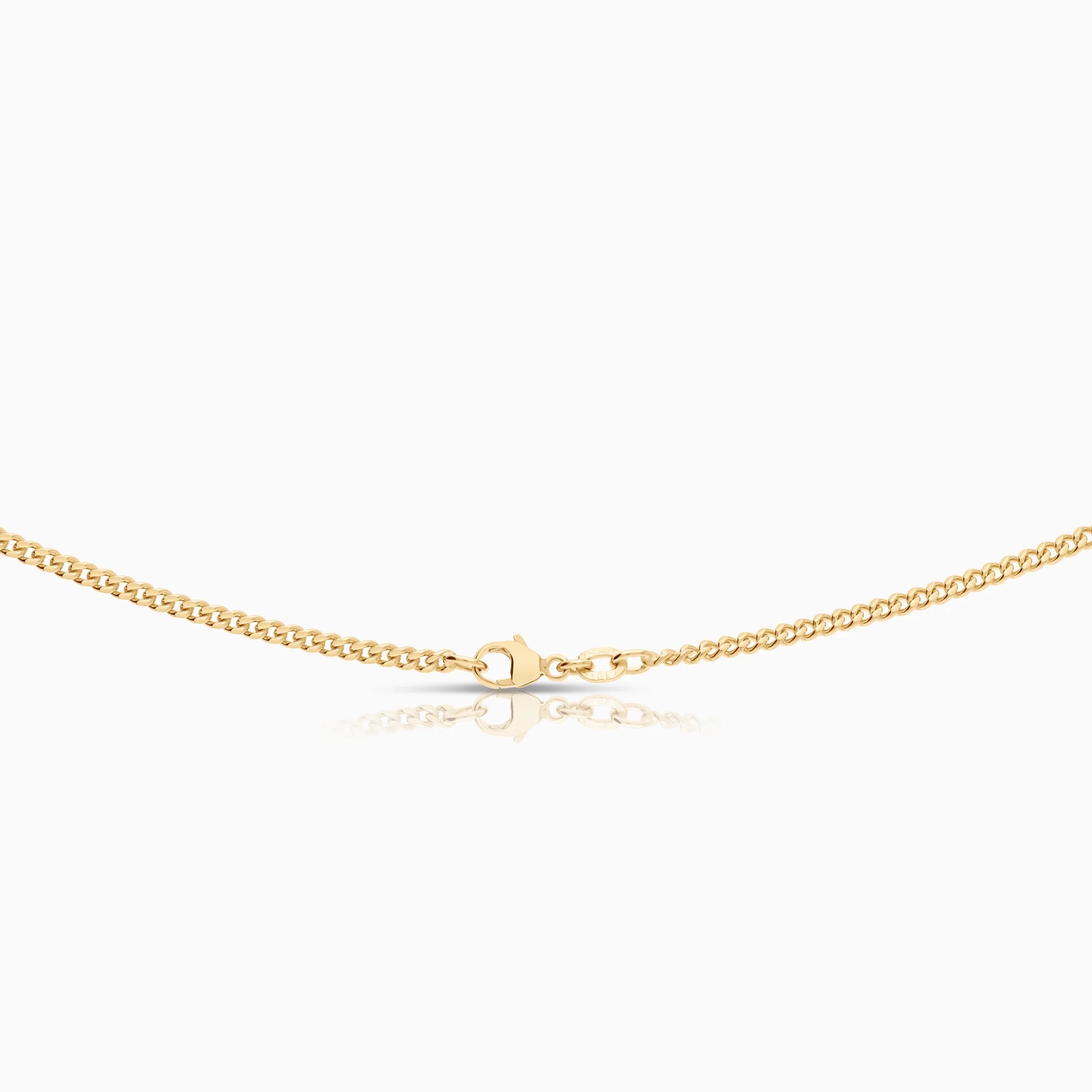 Curb necklace 11.08g 18K gold - Image 2