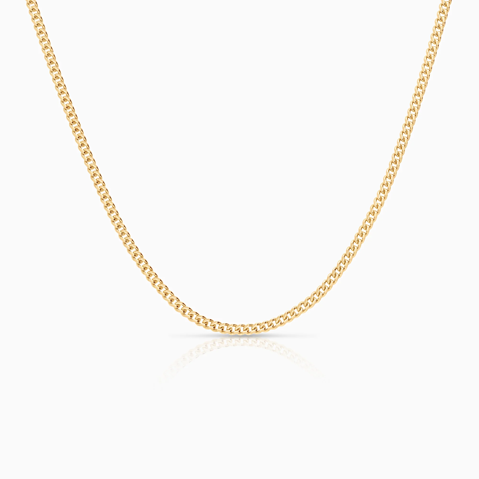 Curb chain necklace 11.21g 18K gold