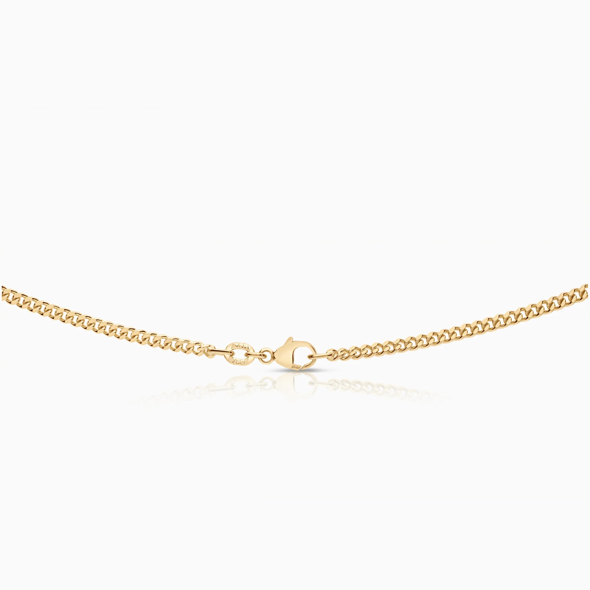 Curb chain necklace 11.21g 18K gold - Image 2