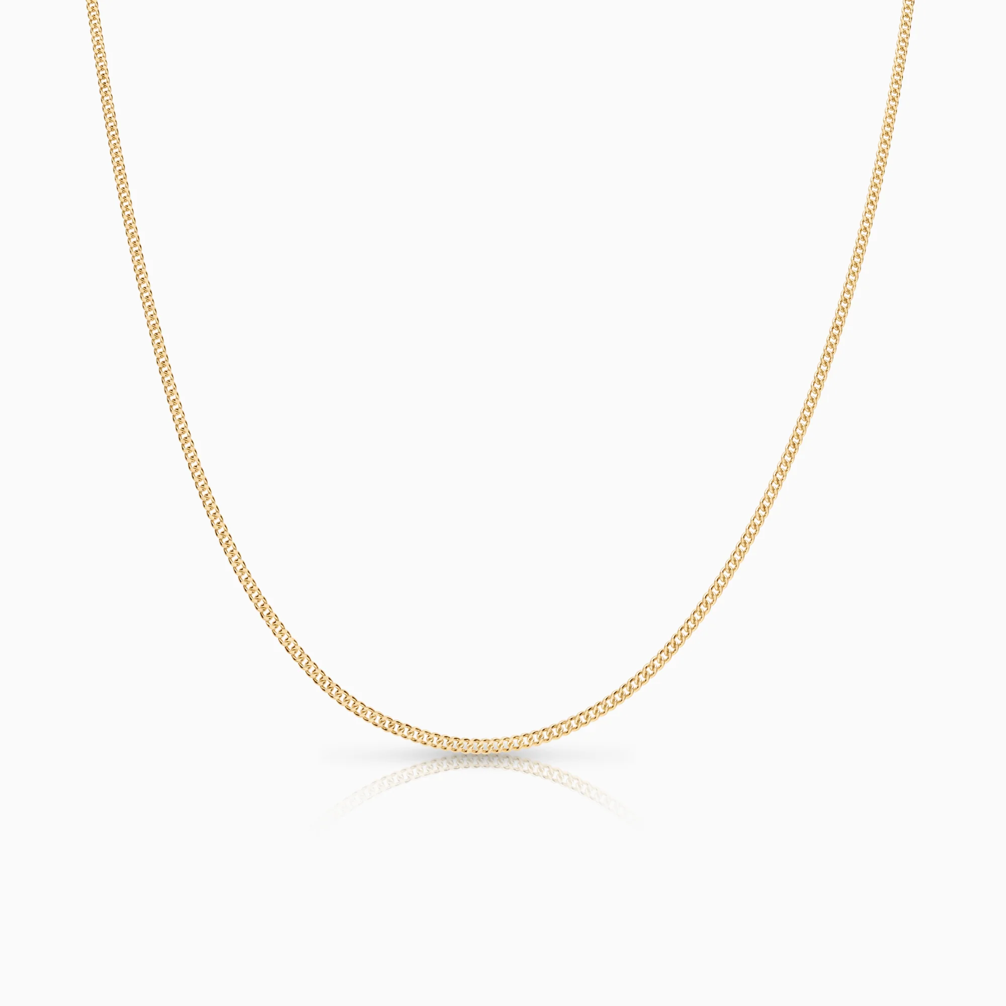 Curb necklace 2.01g 9K gold