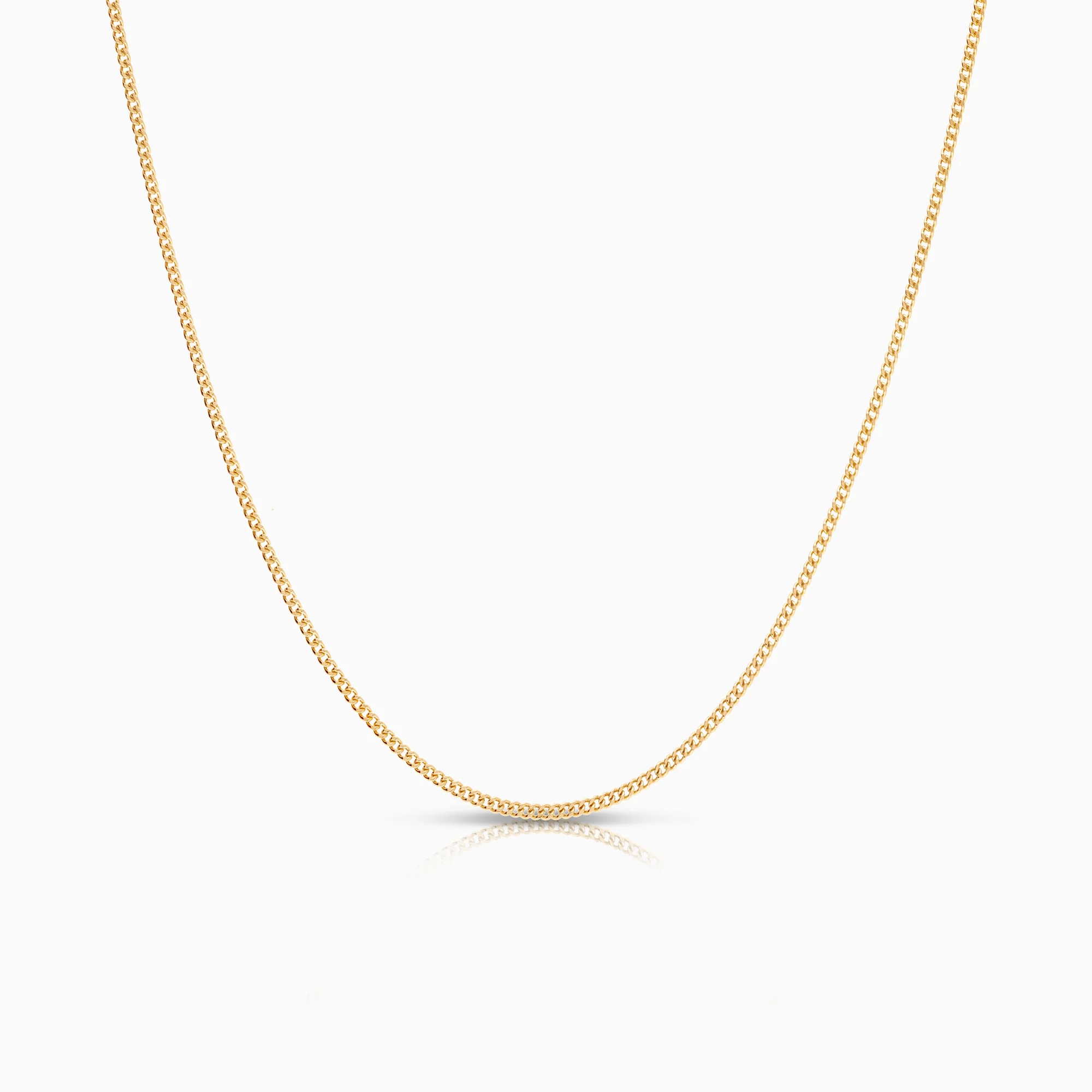 Curb necklace 2.14g 18K gold