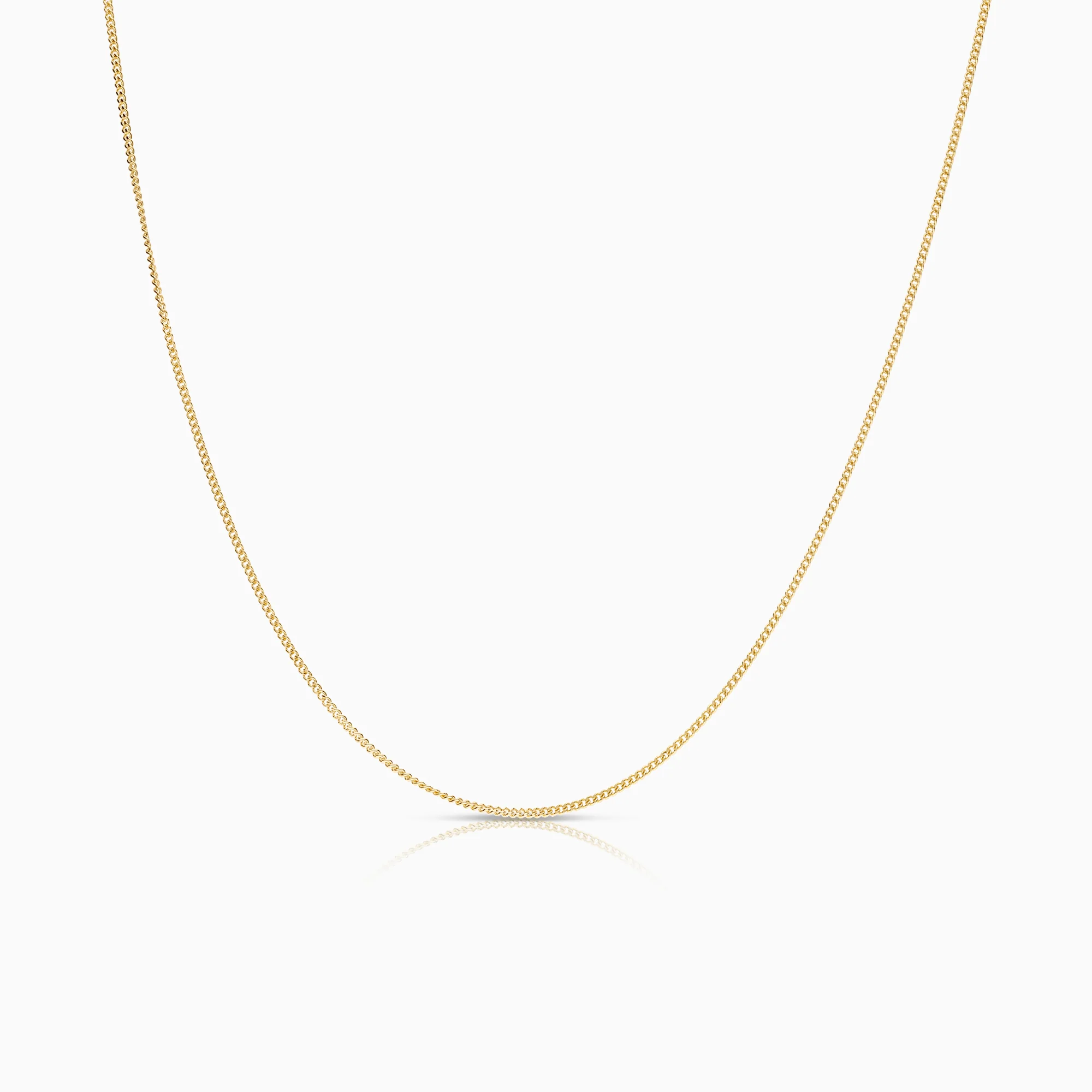 Curb necklace 2.18g 18K gold