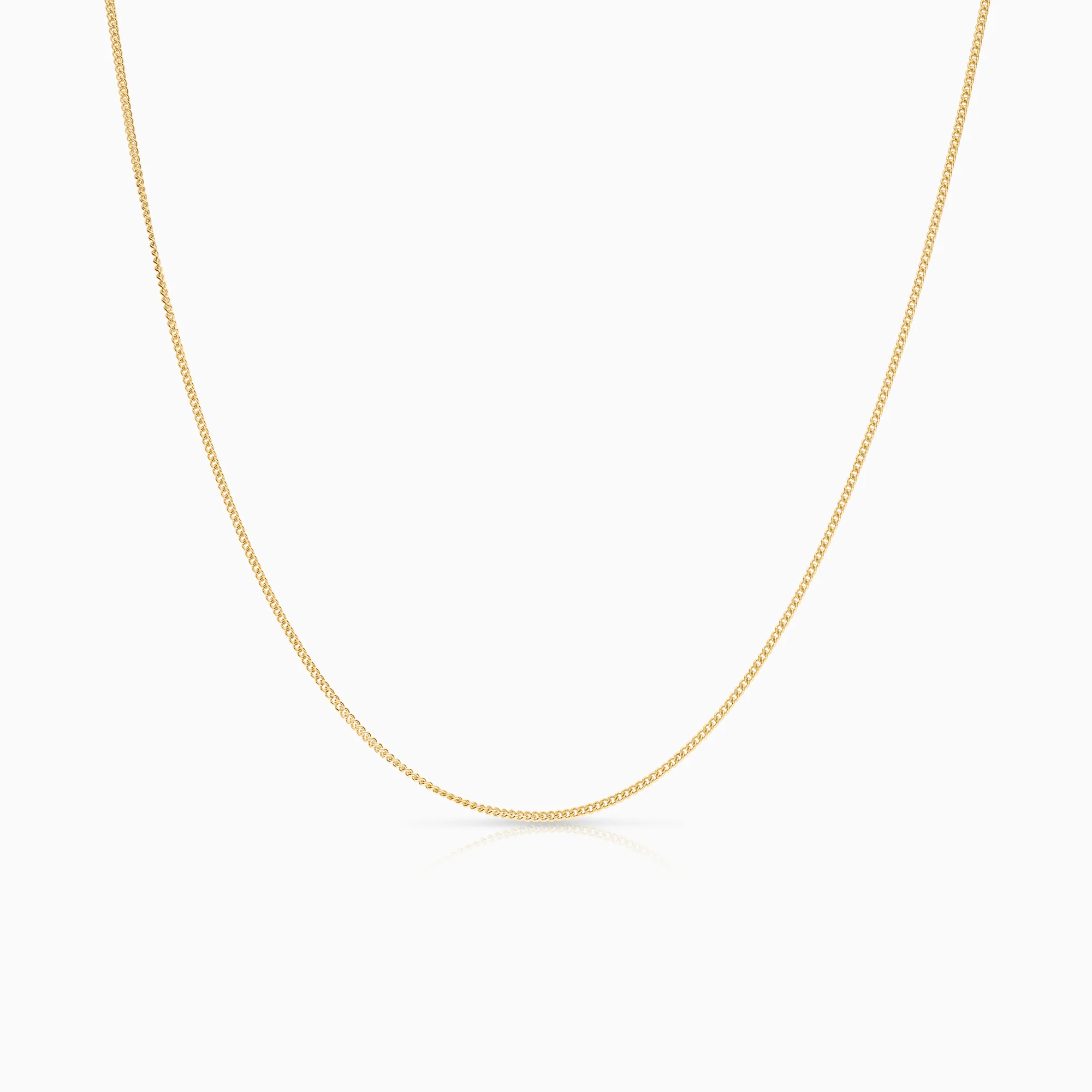 Curb necklace 2.18g 18K gold - Image 2