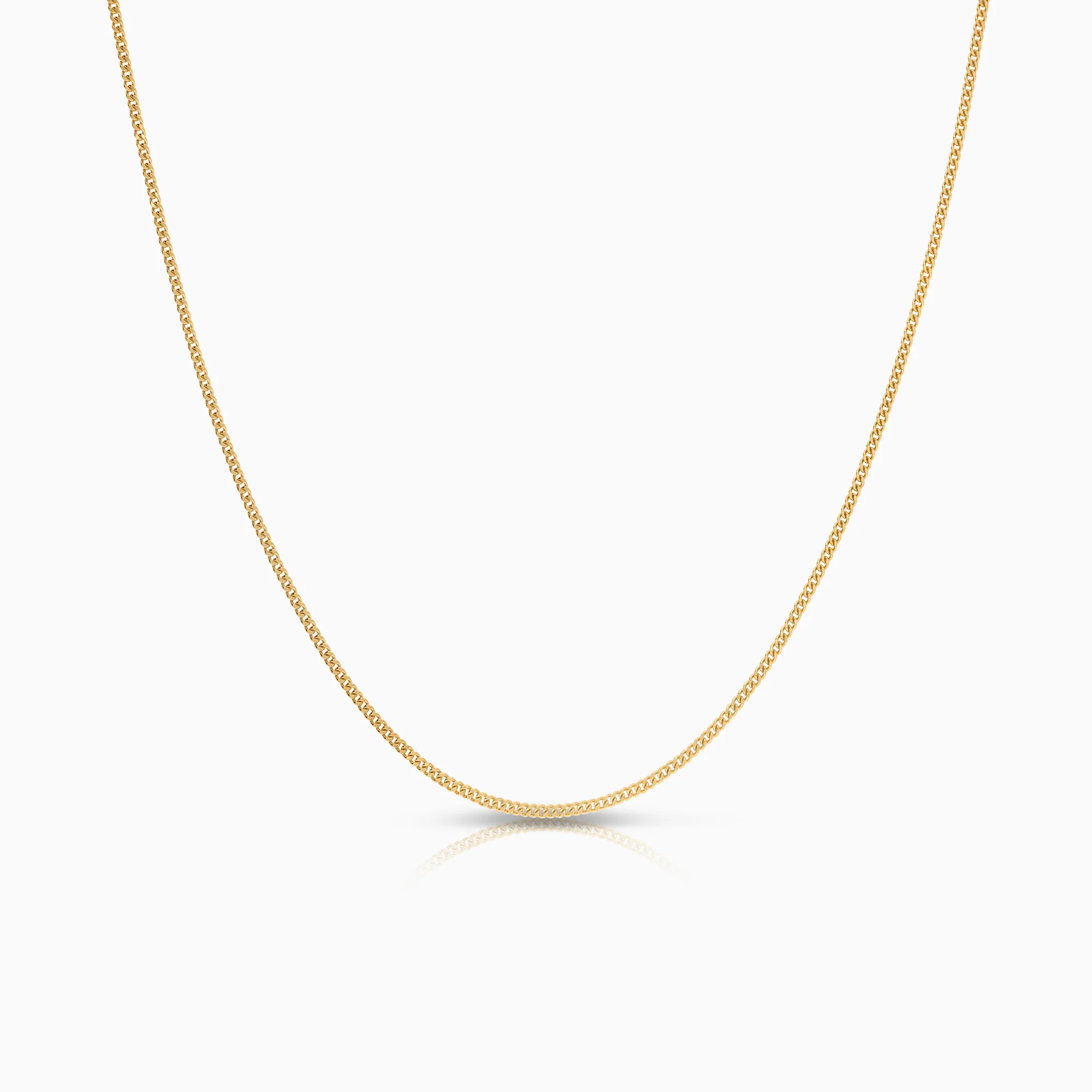 Curb necklace 2.19g 18K gold