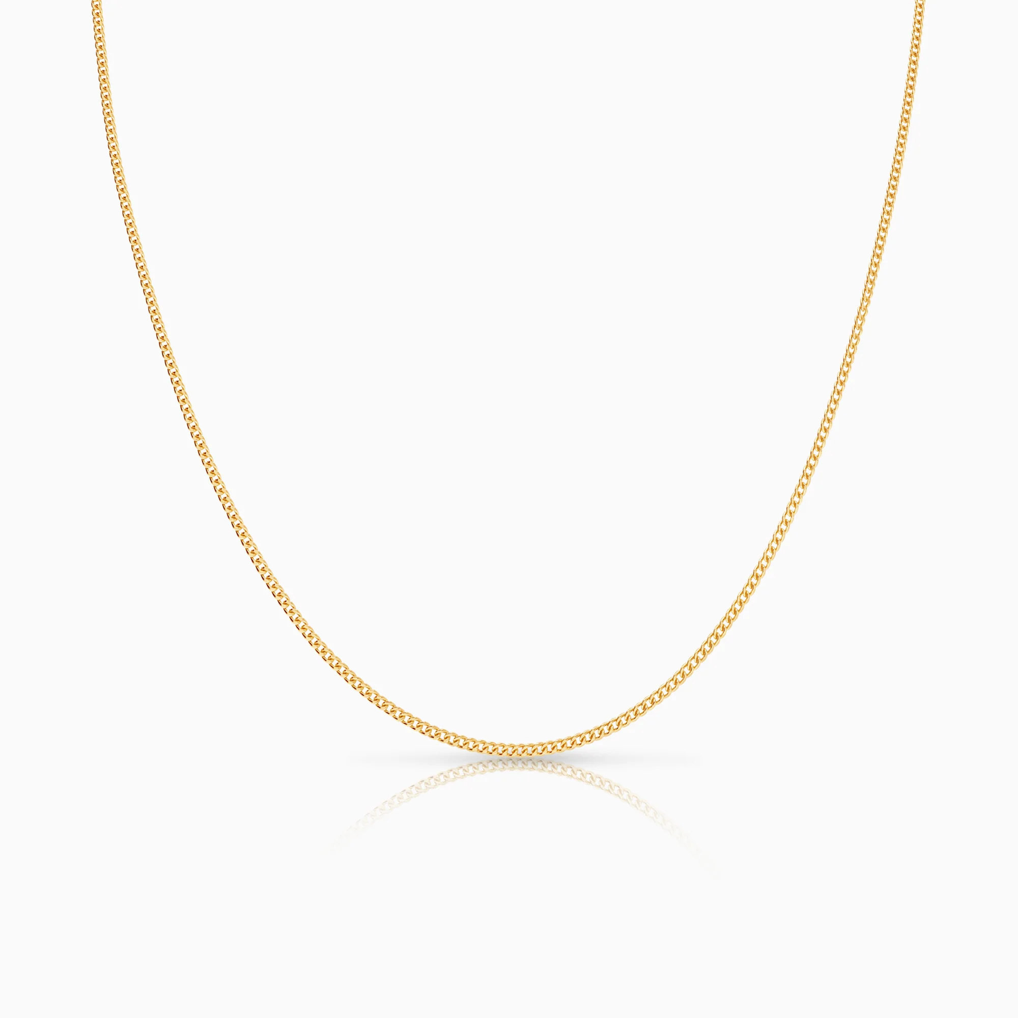 Curb necklace 2.49g 18K gold