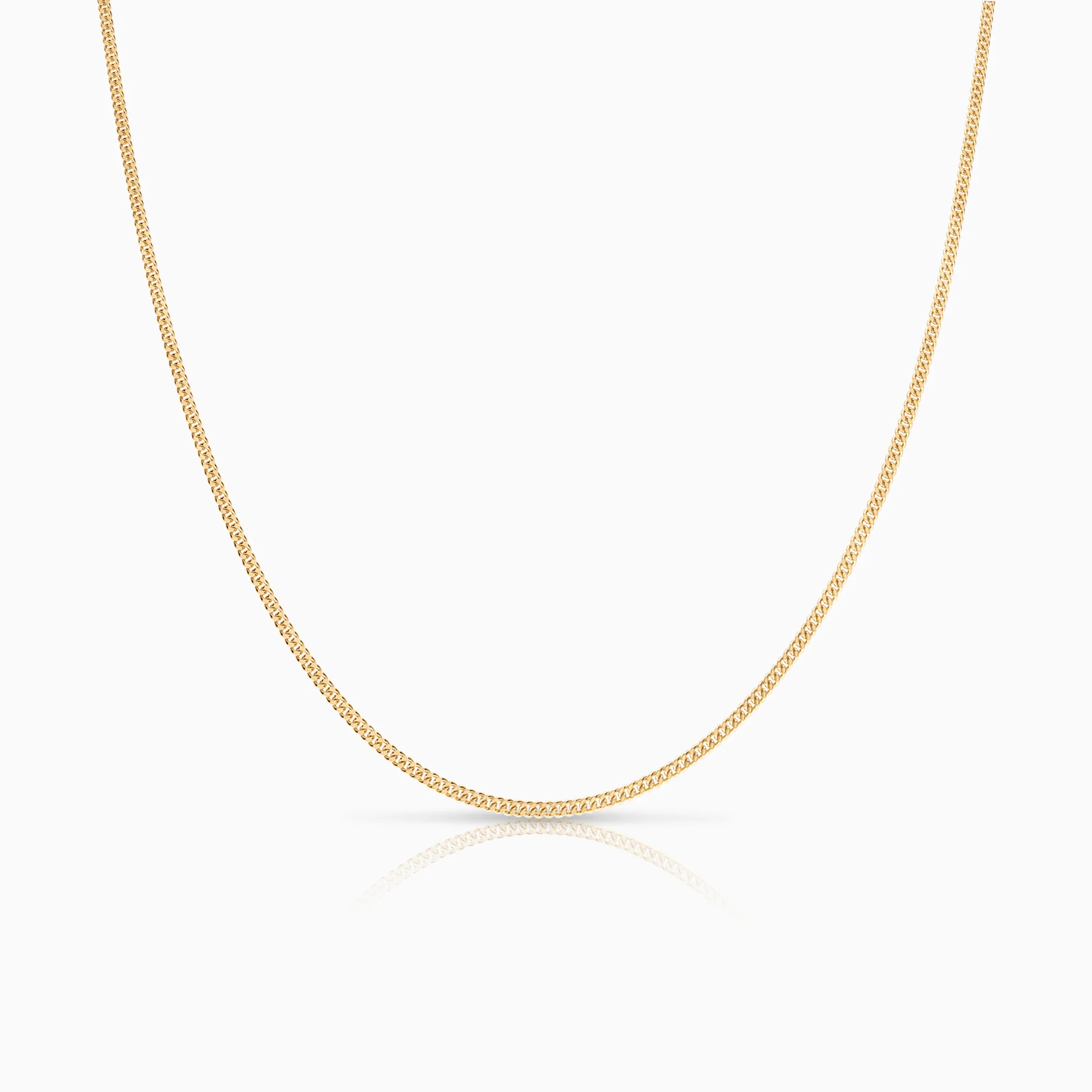 Curb necklace 2.52g 18K gold