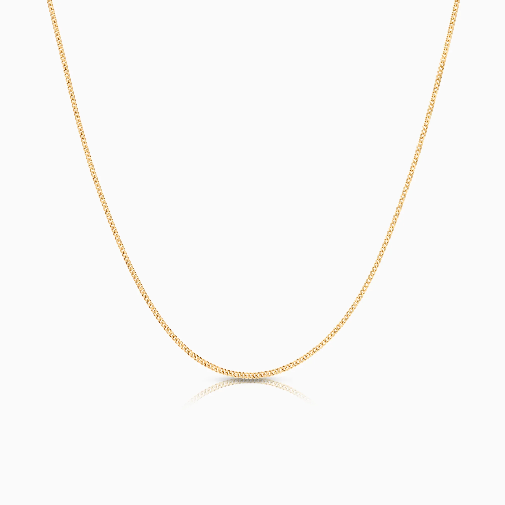 Curb necklace 2.58g 18K gold