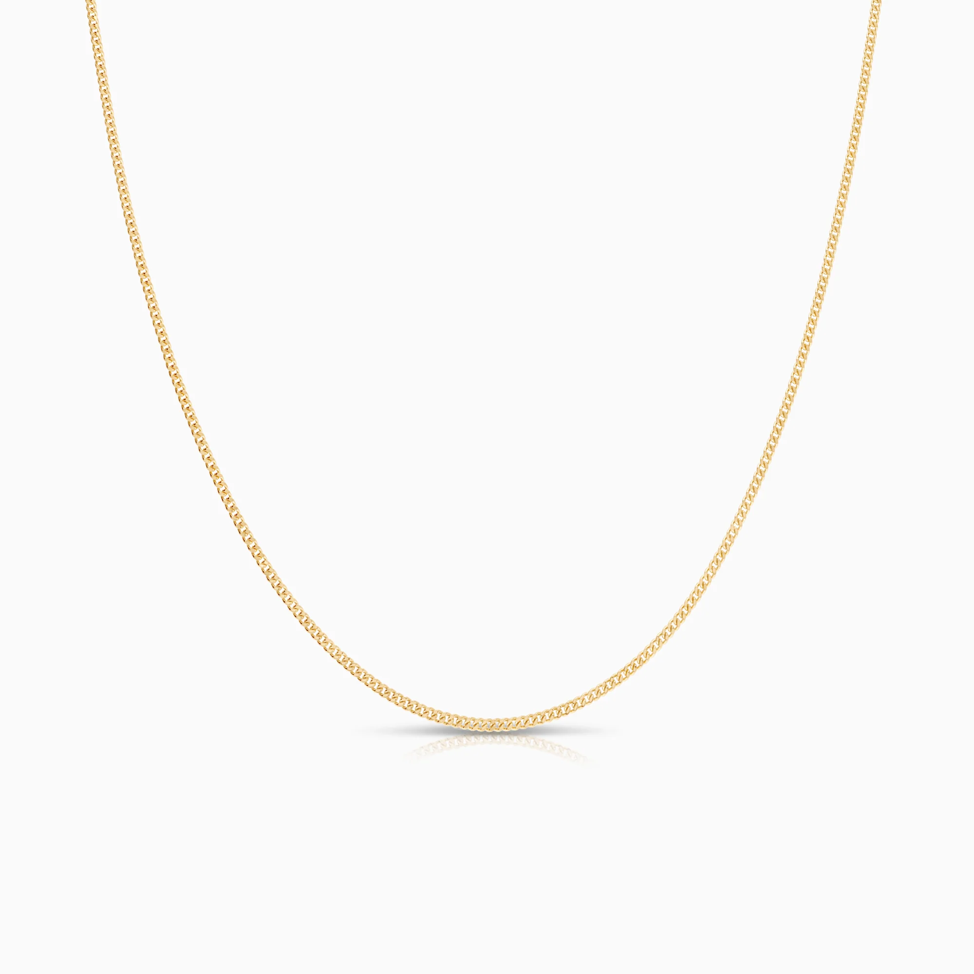 Curb necklace 2.75g 18K gold