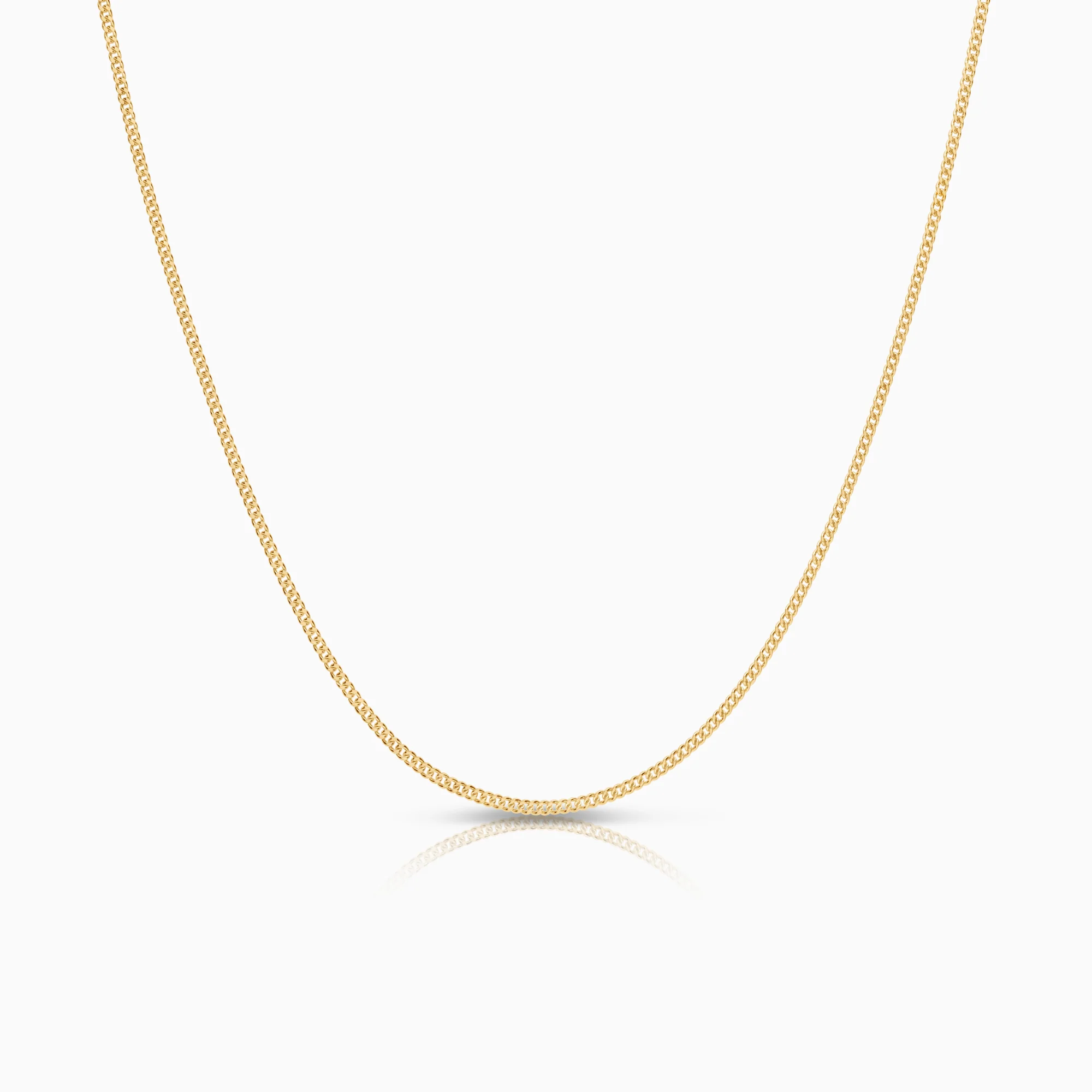 Curb necklace 2.76g 18K gold