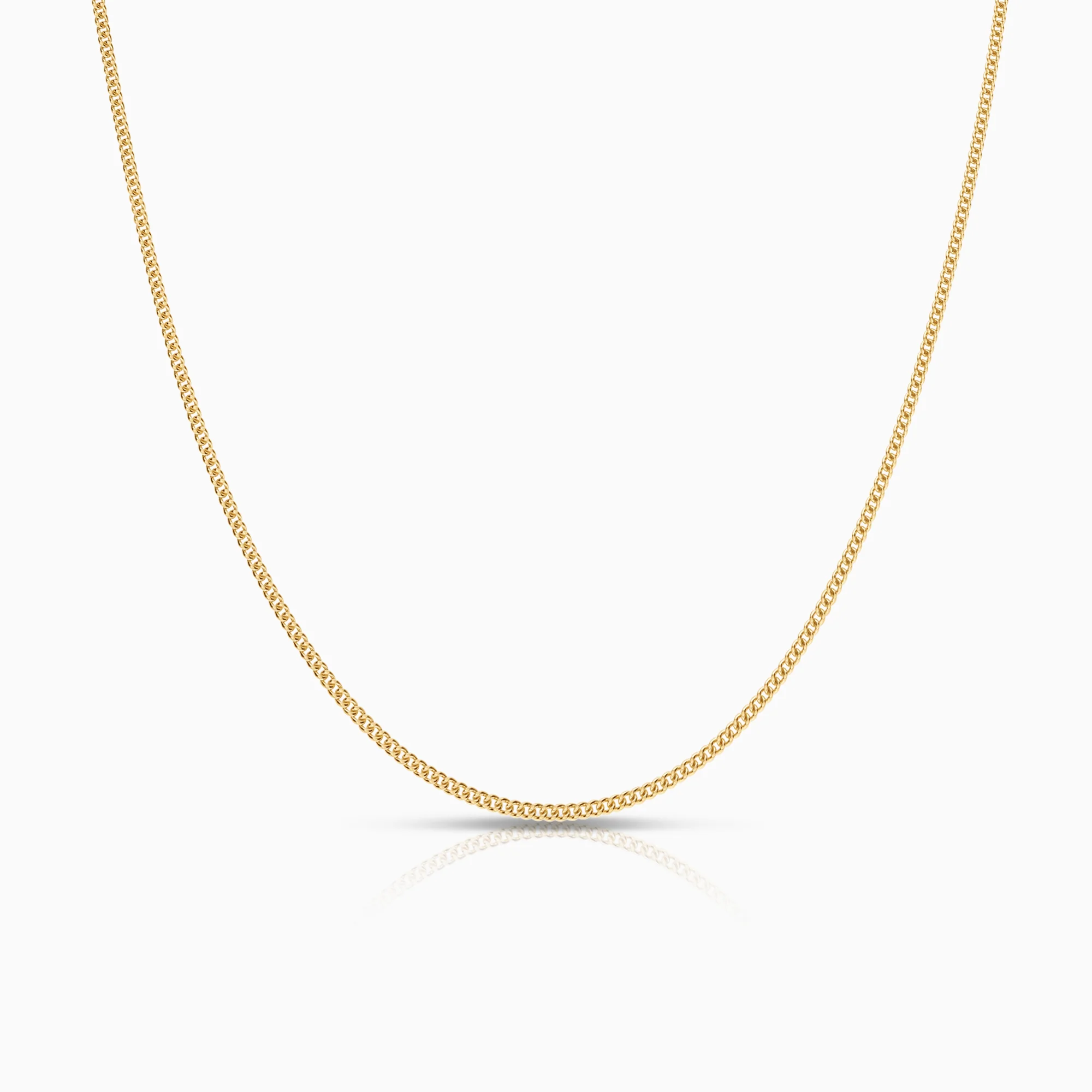 Curb necklace 2.81g 18K gold