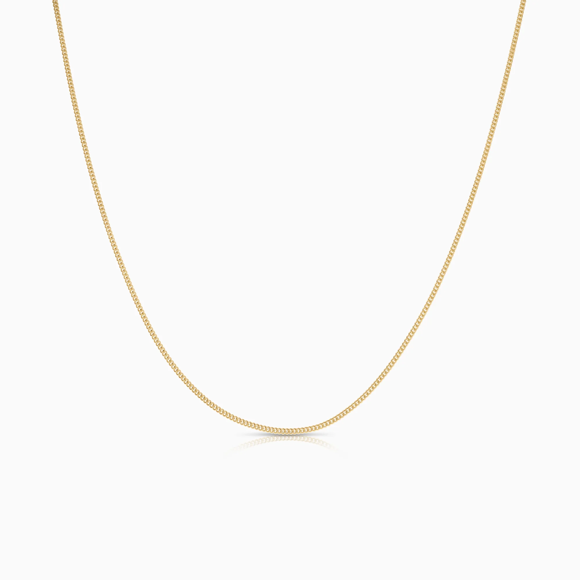 Curb necklace 2.92g 18K gold