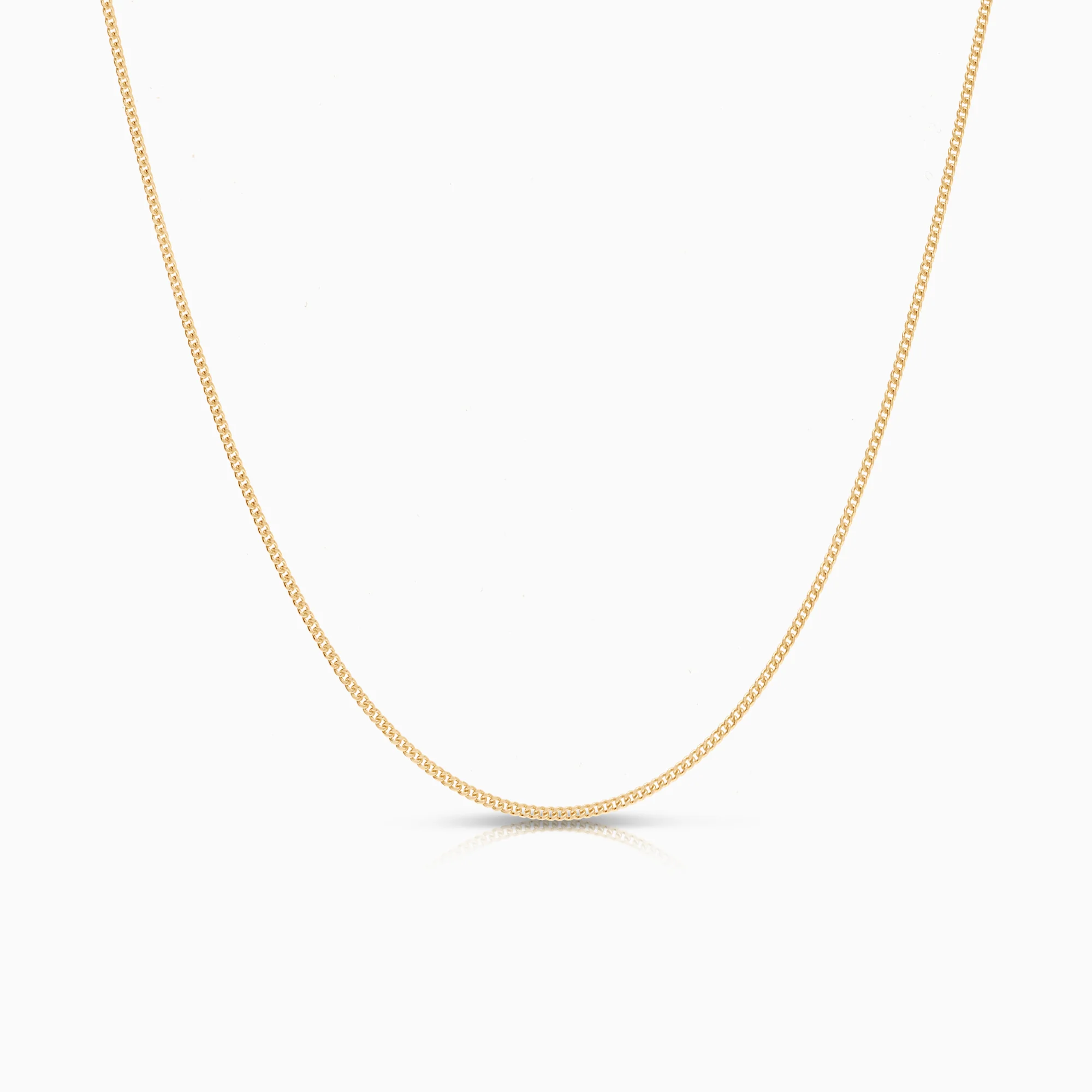 Curb necklace 2.94g 18K gold