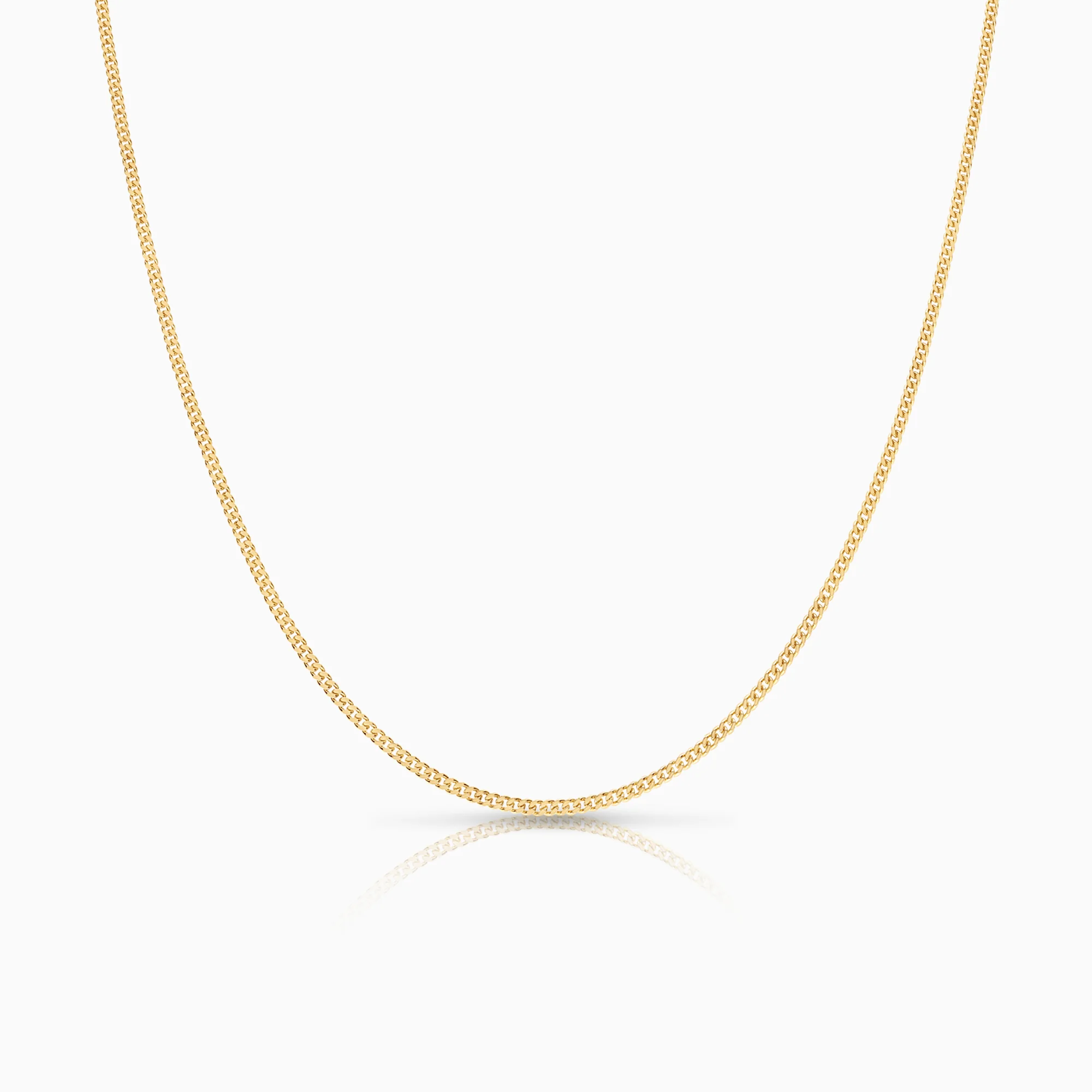 Curb necklace 3.11g 18K gold