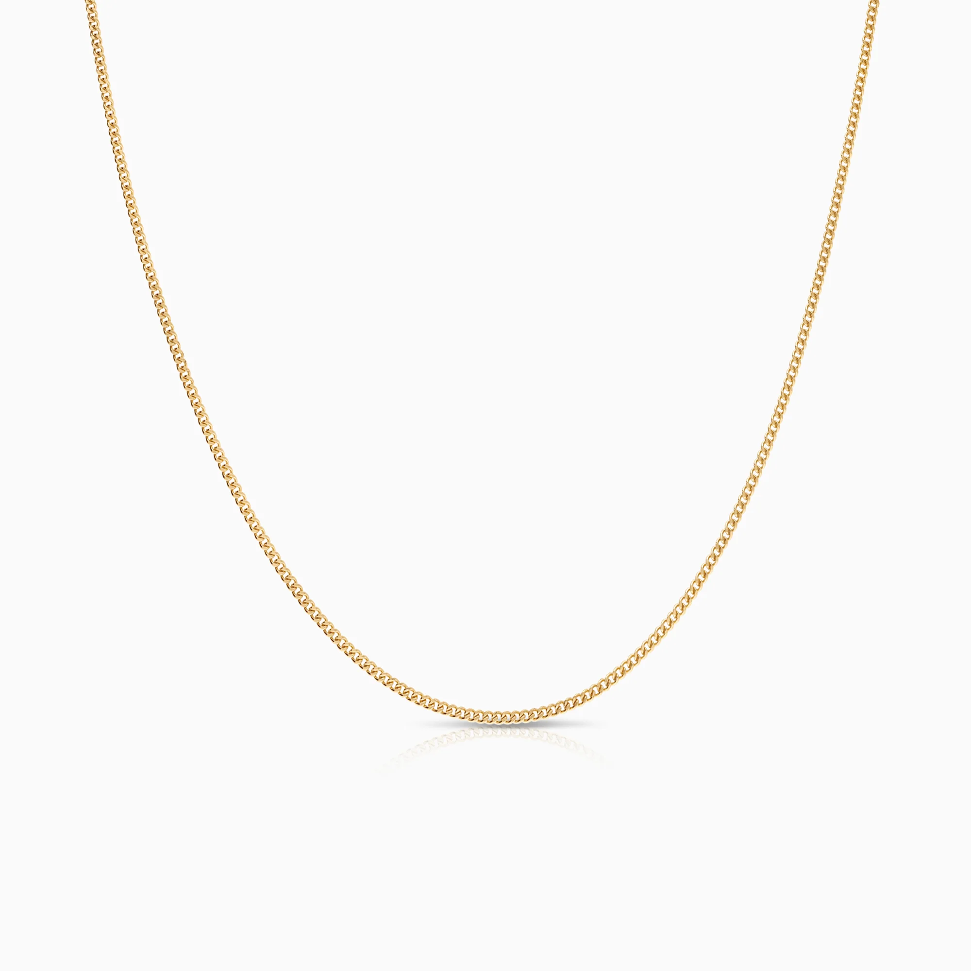 Curb necklace 3.12g 18K gold