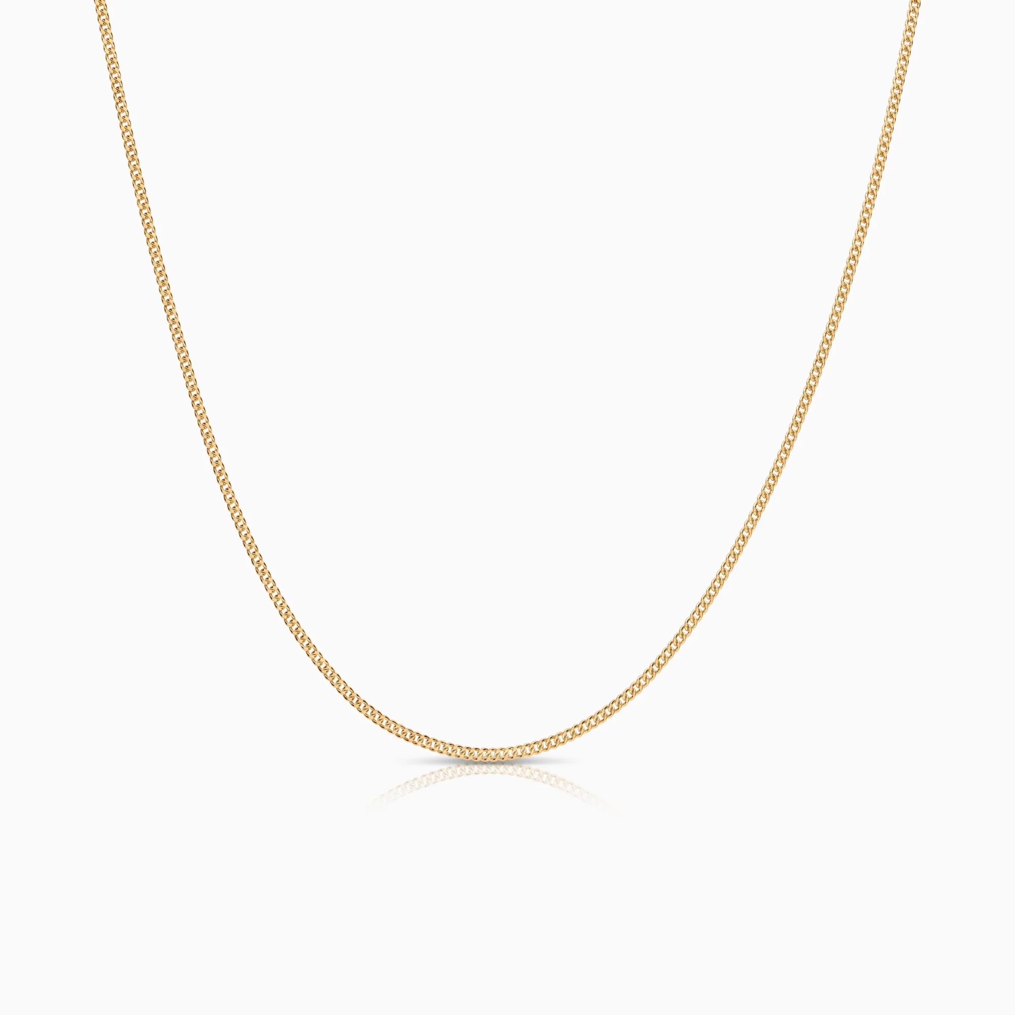 Curb Necklace 3.20g 18K Gold