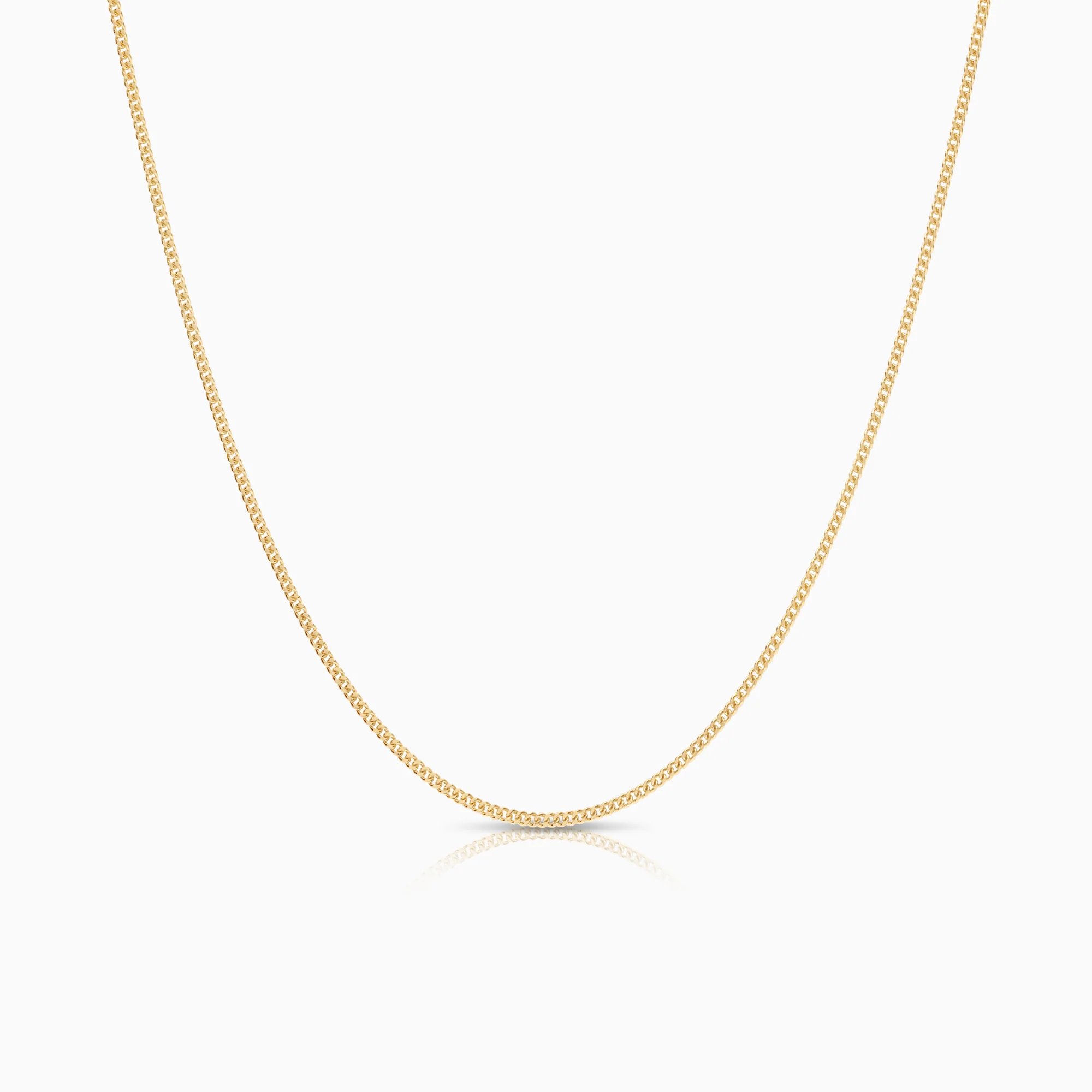 Curb necklace 3.23g 18K gold
