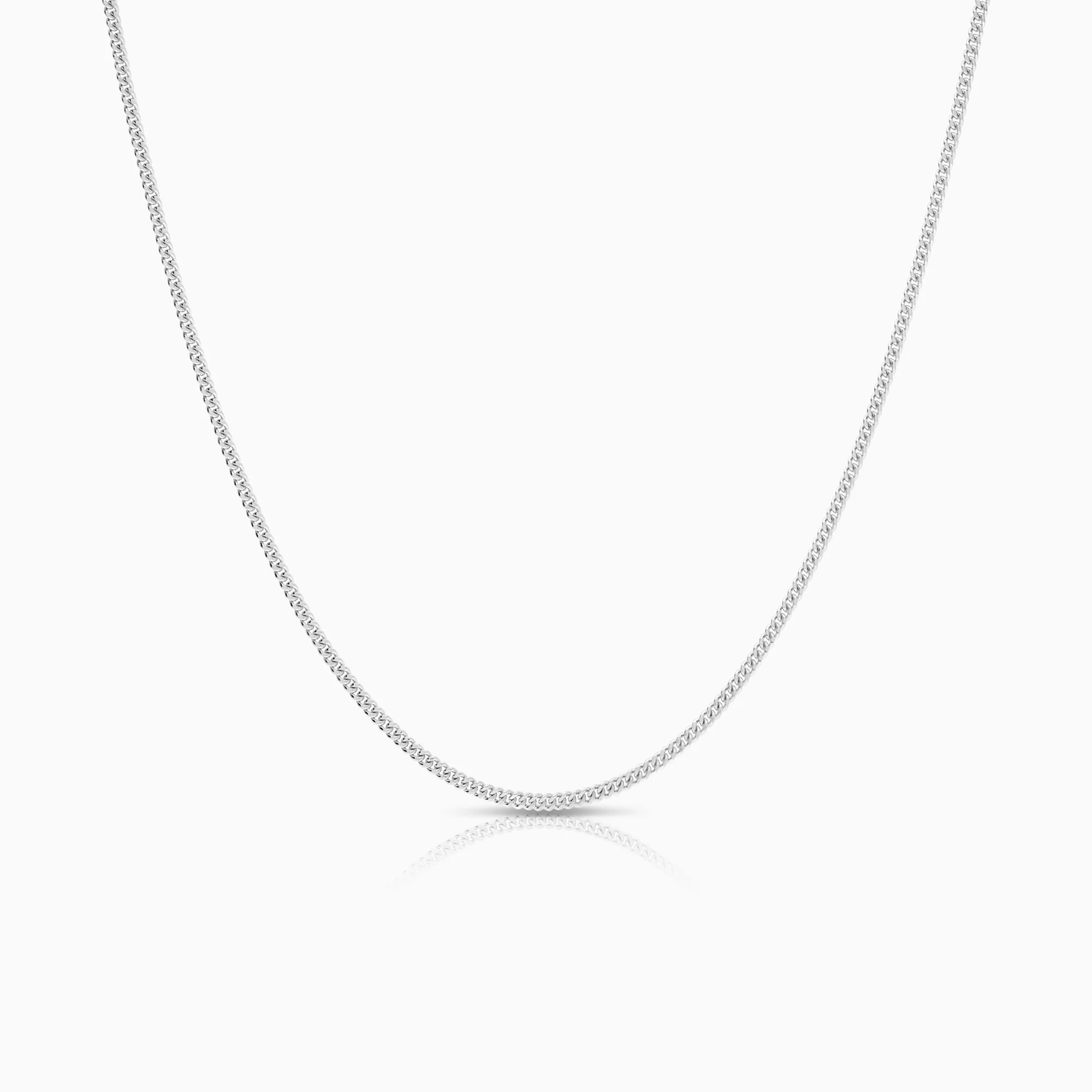 Curb necklace 4.31g 18K white gold