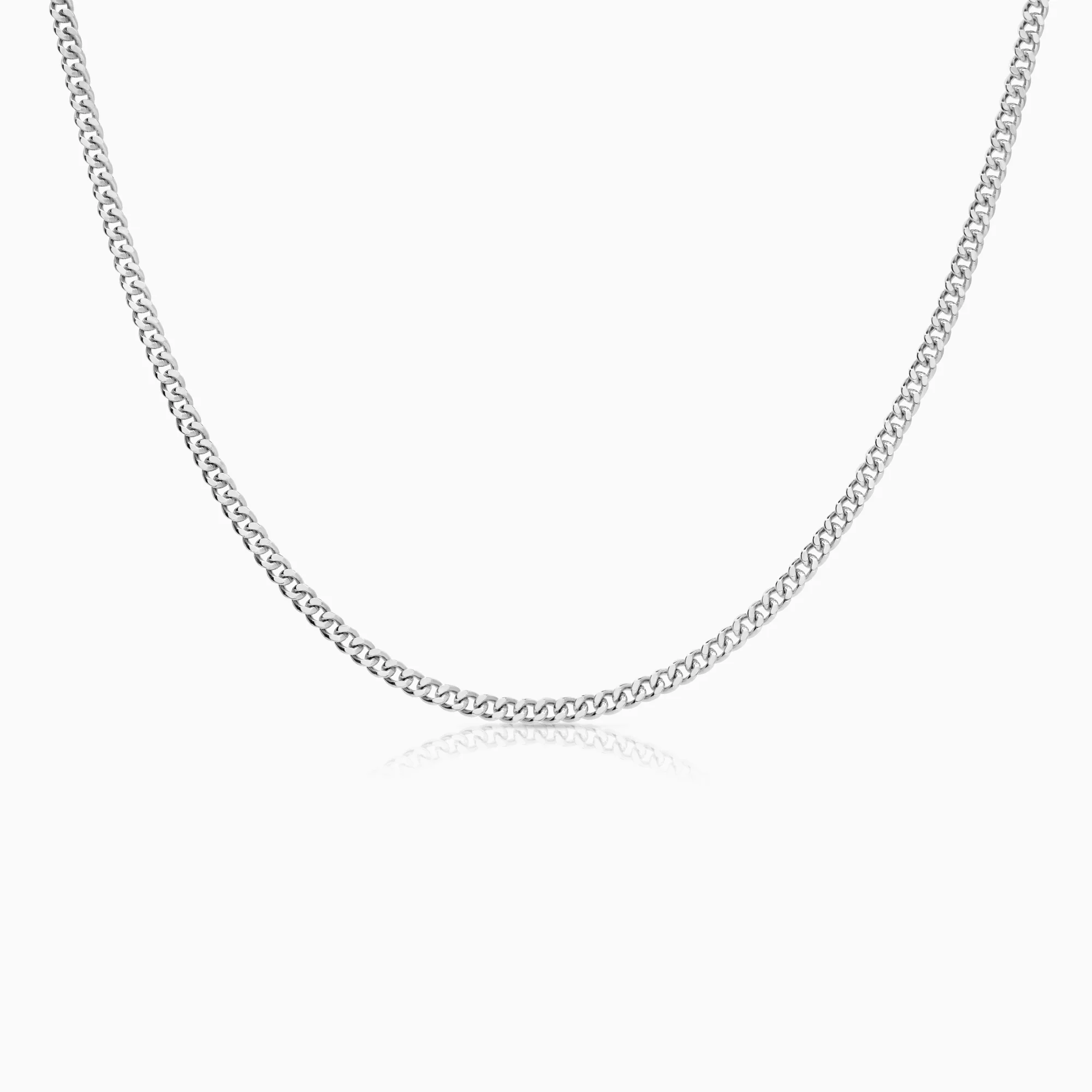 Curb Chain 20.55g 18K White Gold