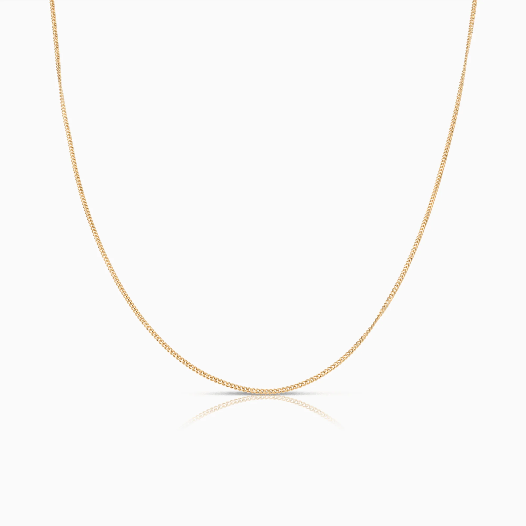 Curb Chain 38cm 18K Gold