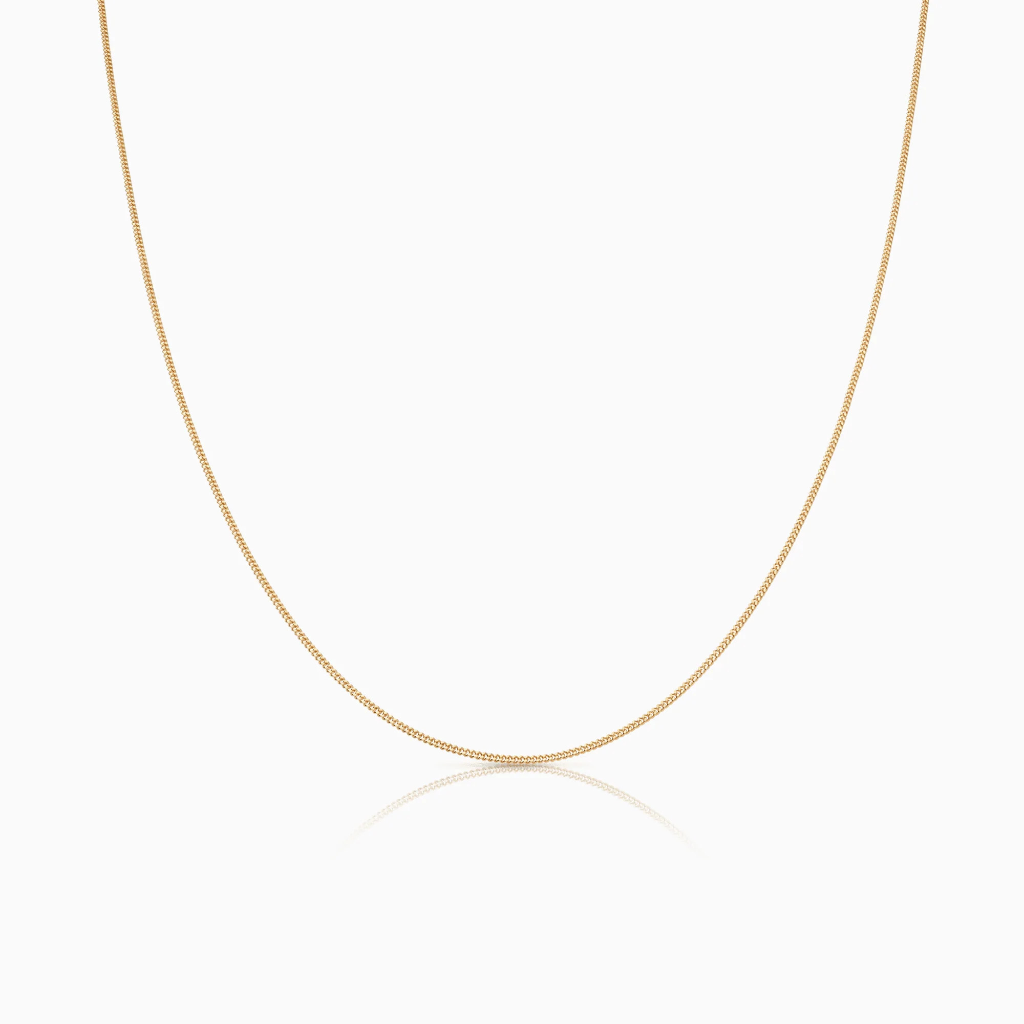 Curb Chain 38cm 18K Gold