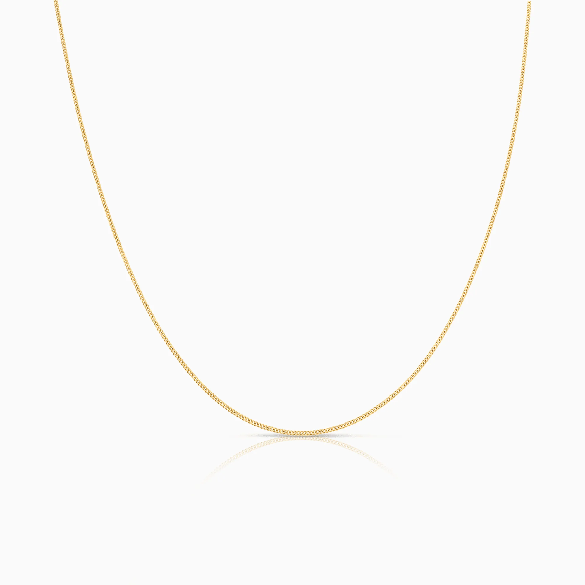 Curb Chain 38cm 18K Gold