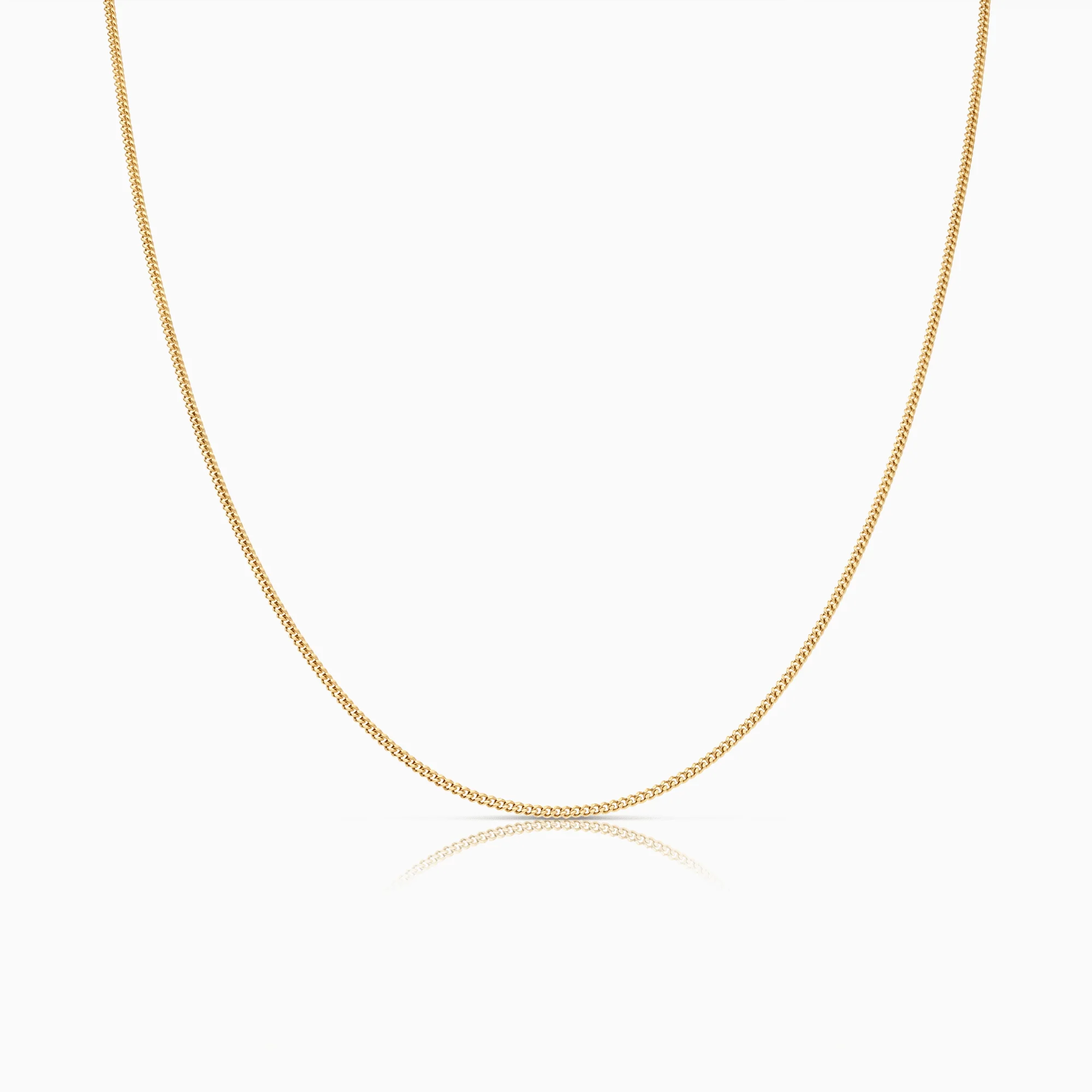 Curb Chain 38cm 18K Gold