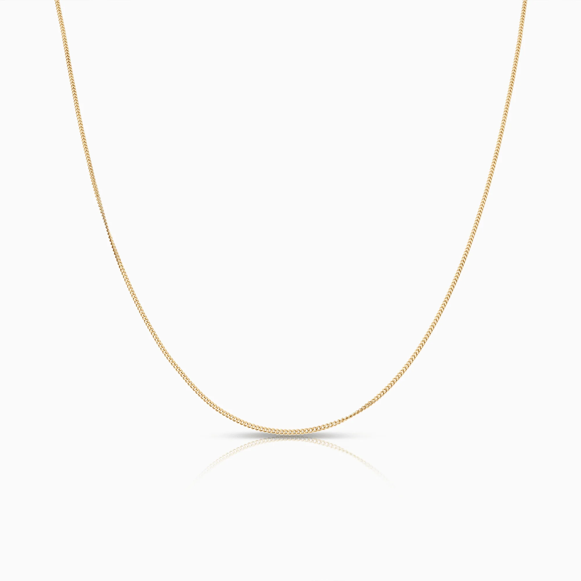 Curb Chain 38cm 18K Gold