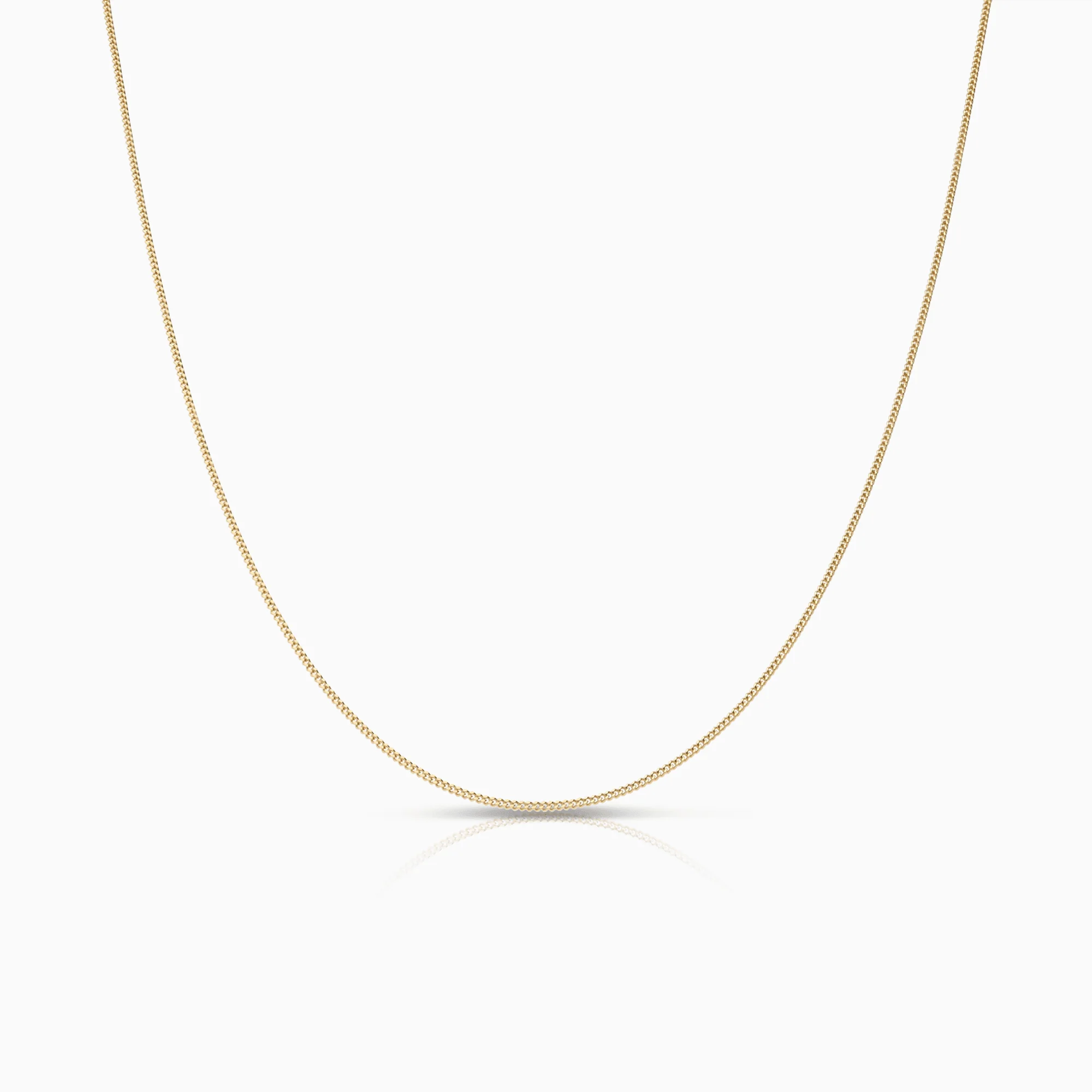 Curb Chain 43cm 18K Gold