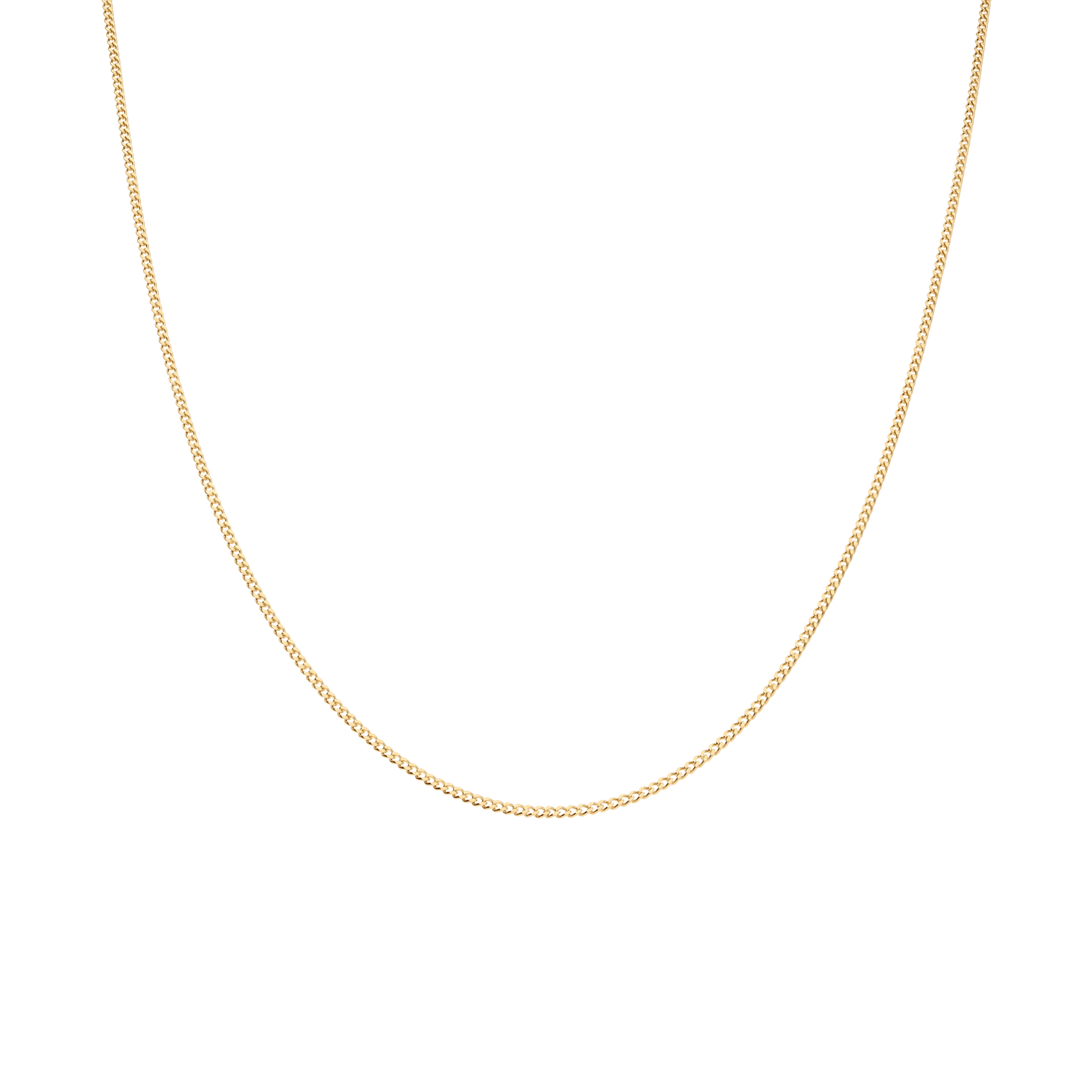 Curb Chain 43cm 18K Gold - Image 2