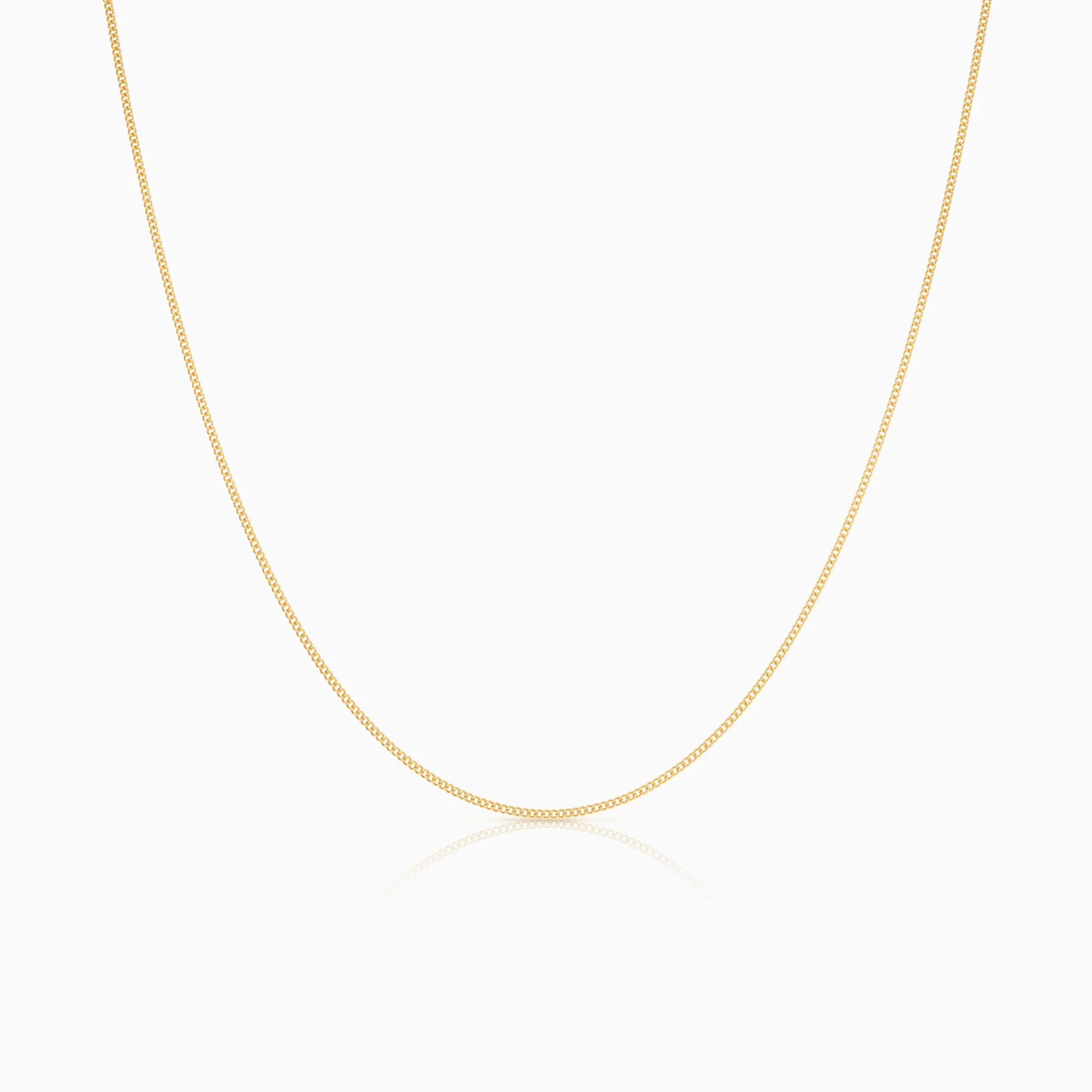 Curb Chain 43cm 18K Gold