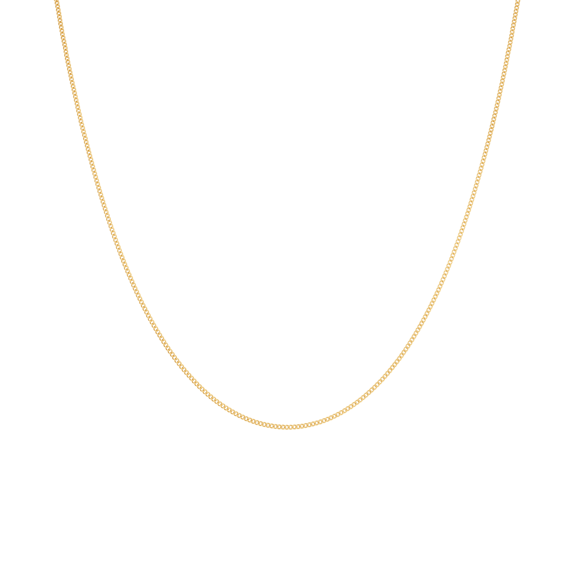 Curb Chain 43cm 18K Gold - Image 2
