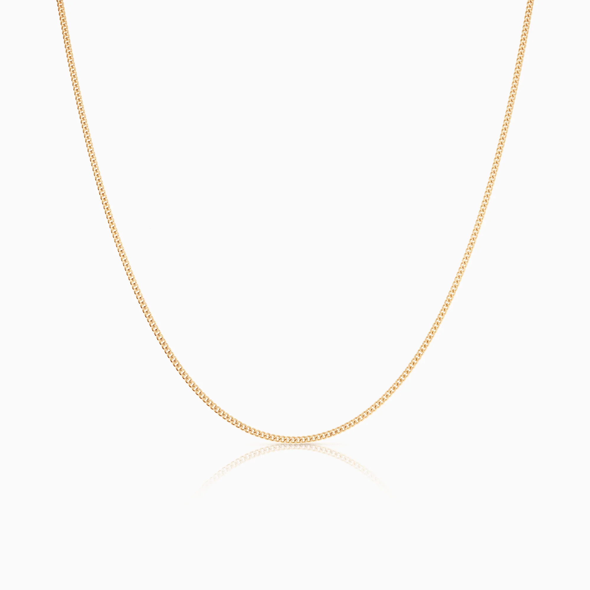 Curb Chain 43cm 18K Gold